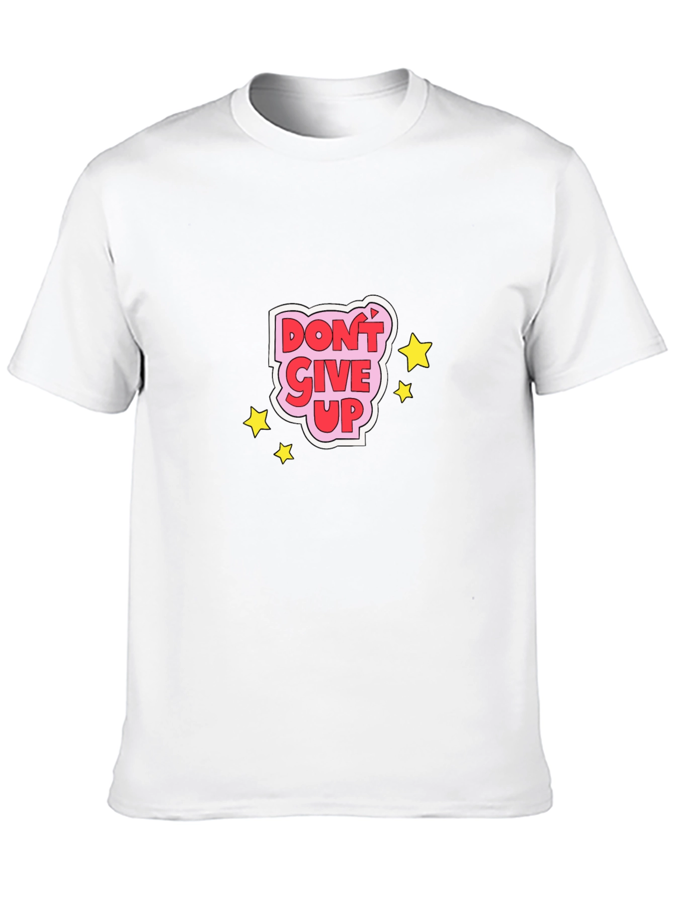 Dont Give Up Graphic Tee - Motivational Black T-Shirt