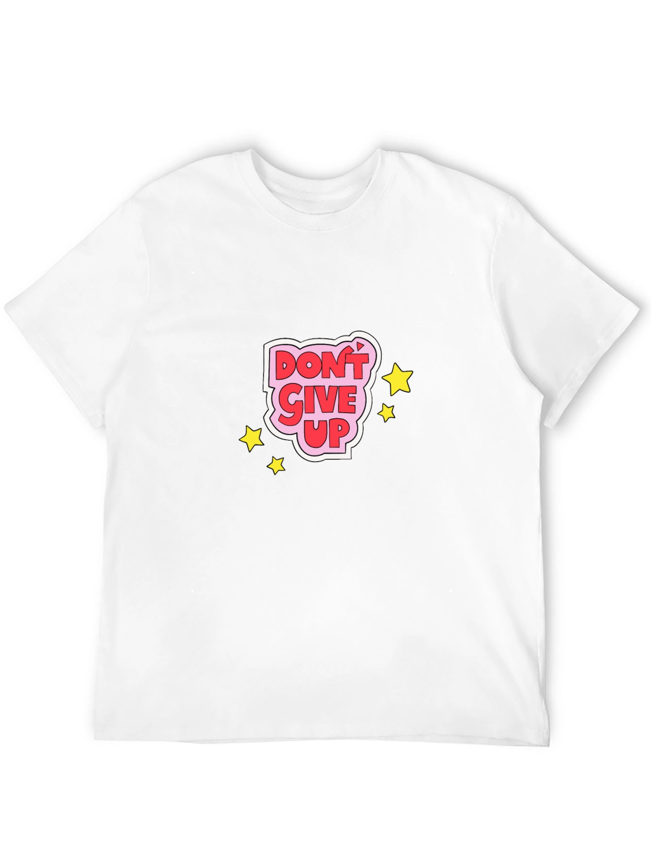 Dont Give Up Graphic Tee - Motivational Black T-Shirt