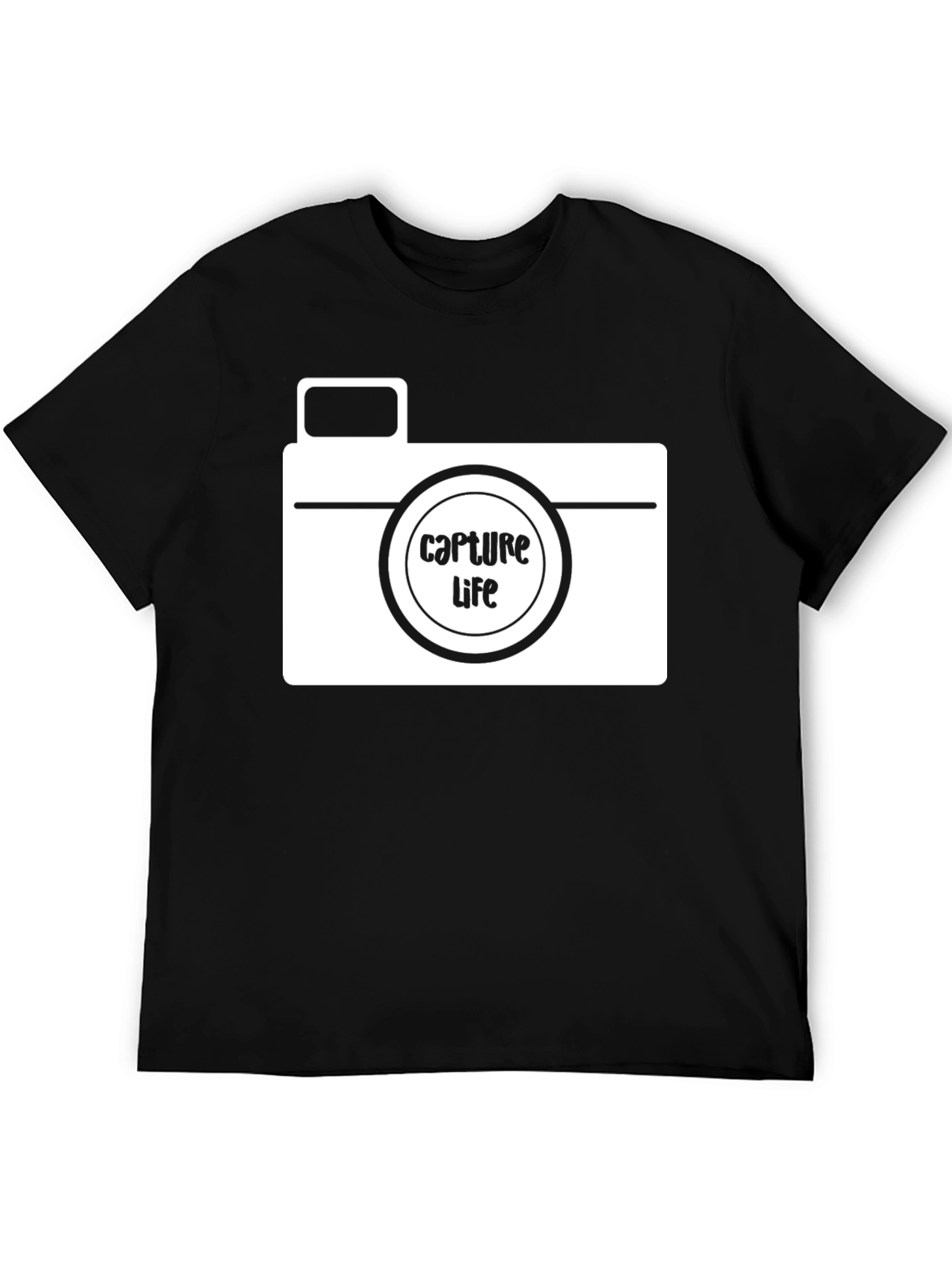 Capture Life Camera Graphic Tee - Black