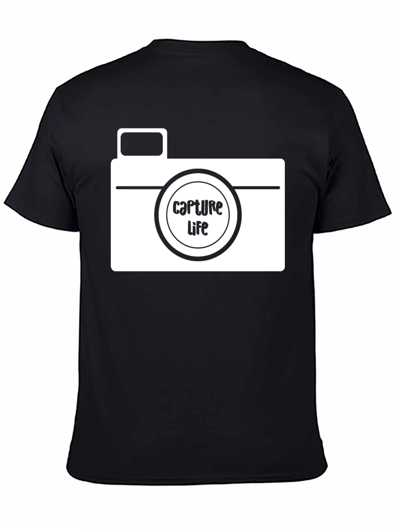 Capture Life Camera Graphic Tee - Black