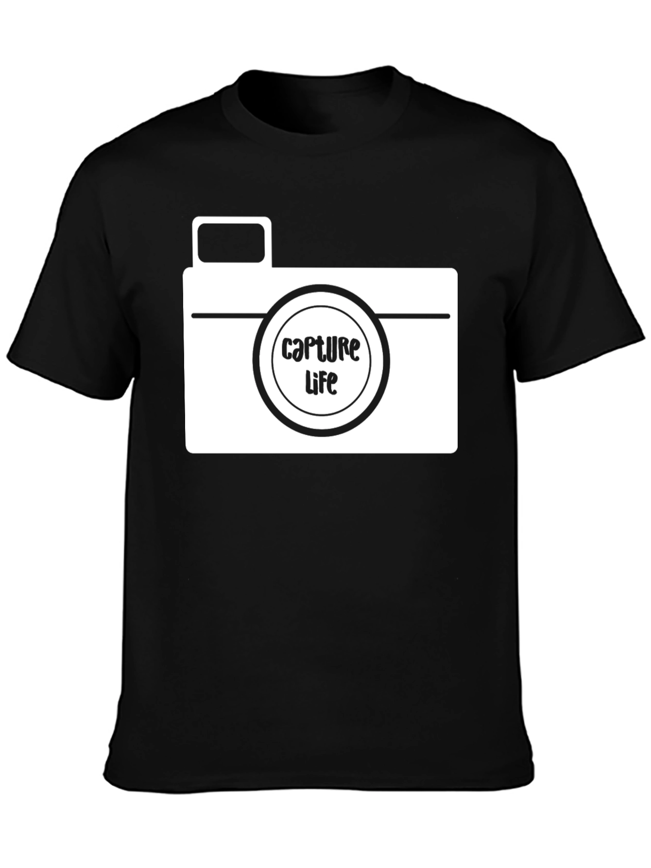 Capture Life Camera Graphic Tee - Black