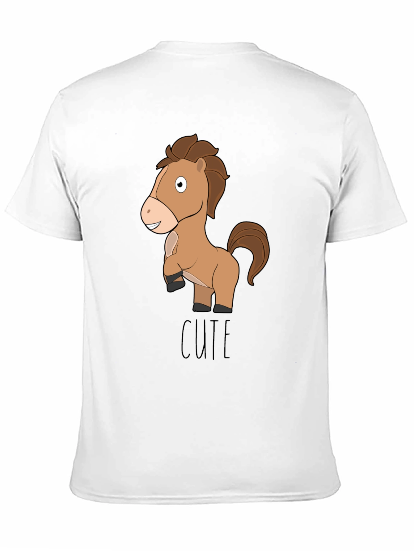Cute Horse Graphic Tee - Unisex Black T-Shirt