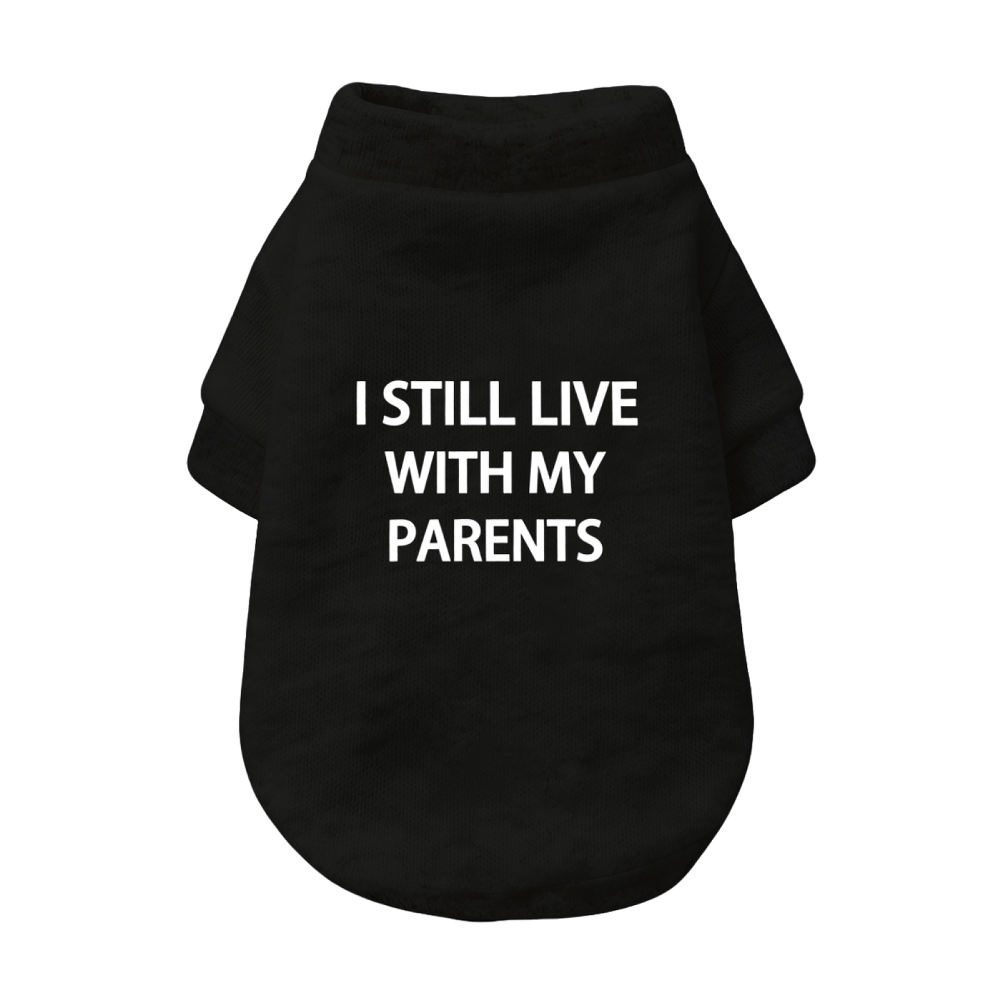 Hilarious I Still Live With My Parents Slogan Dog Cardigan Sweater