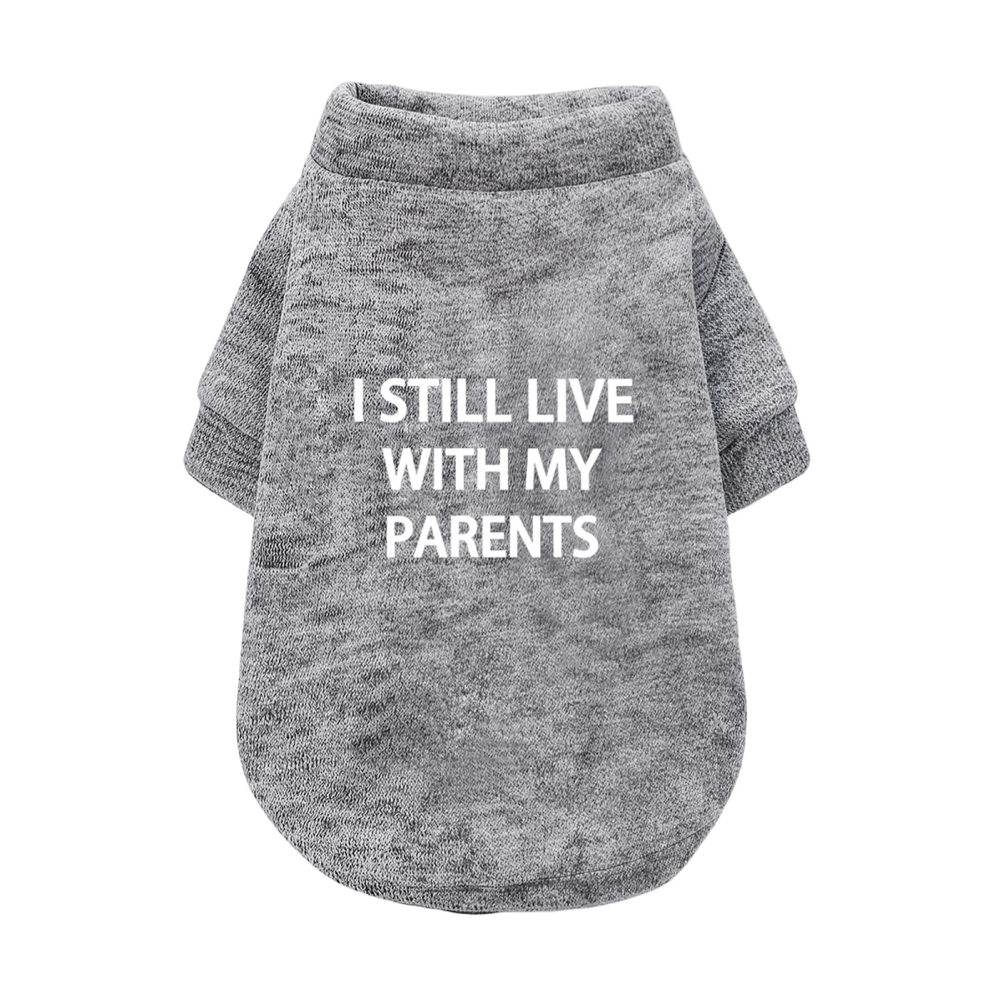 Hilarious I Still Live With My Parents Slogan Dog Cardigan Sweater
