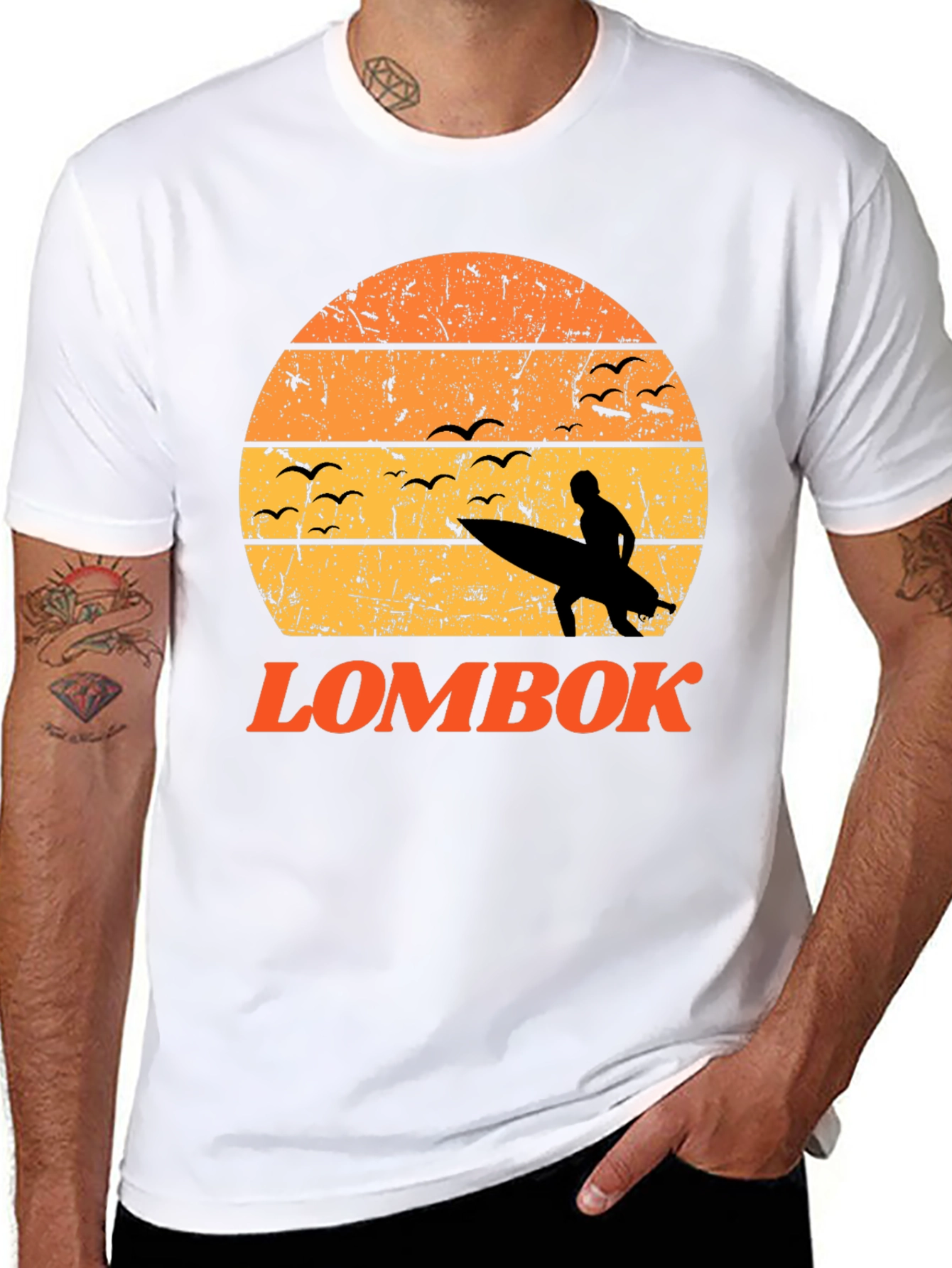 Lombok Sunset T-Shirt Surfer Graphic Tee