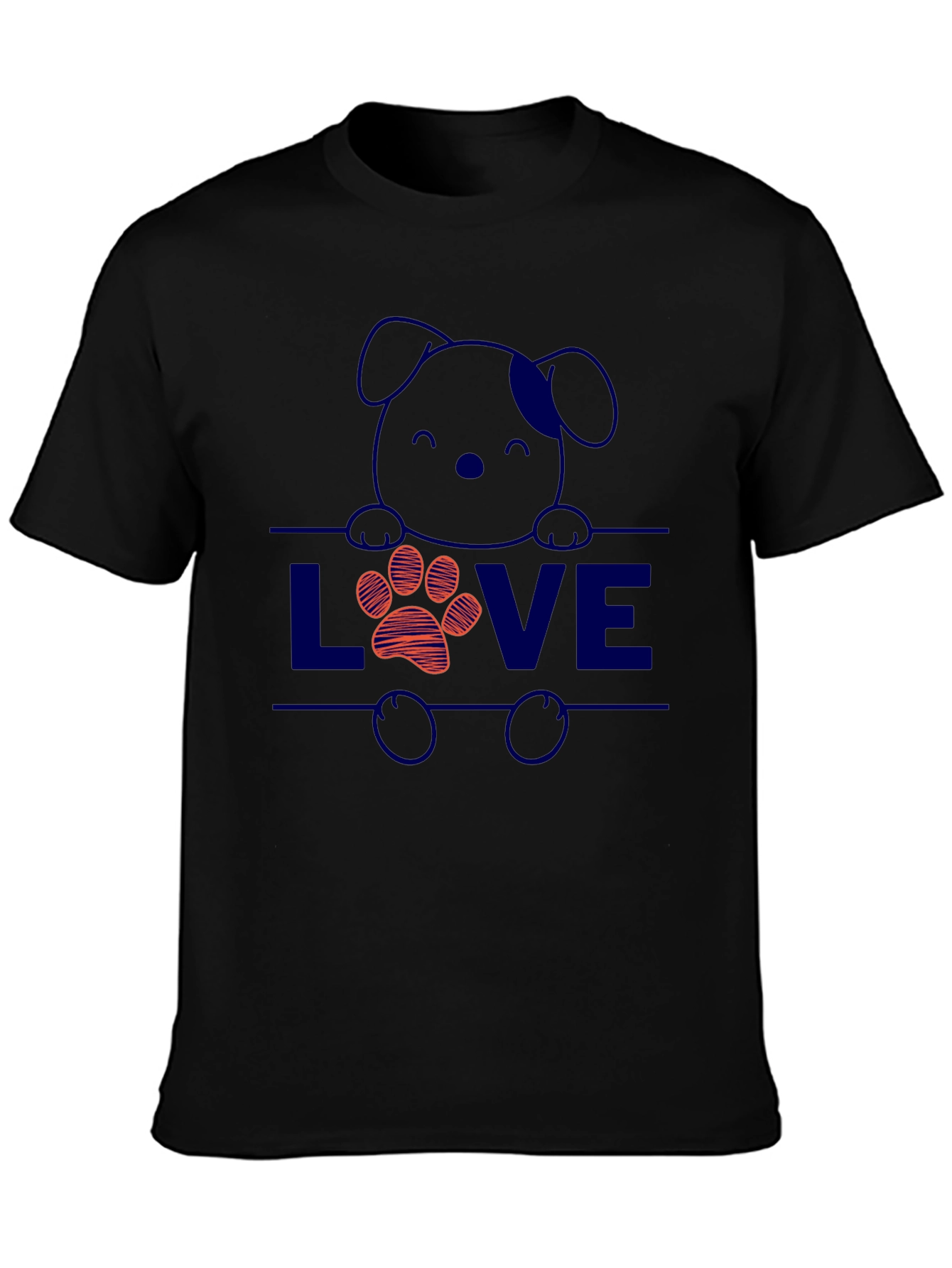 Dog Lover T-Shirt: Cute Puppy & Paw Print Design