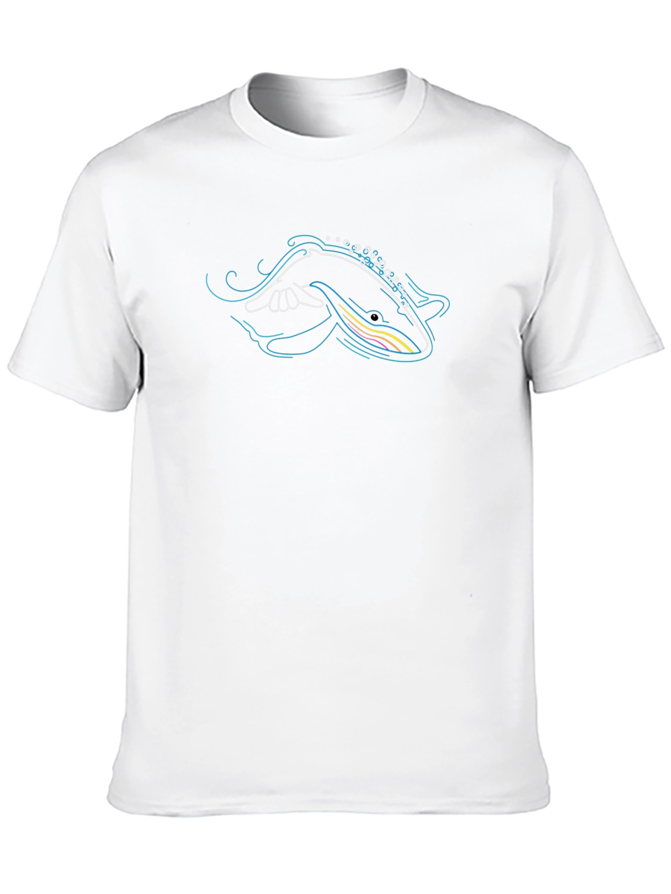 Whale Graphic Tee - Black Casual T-Shirt