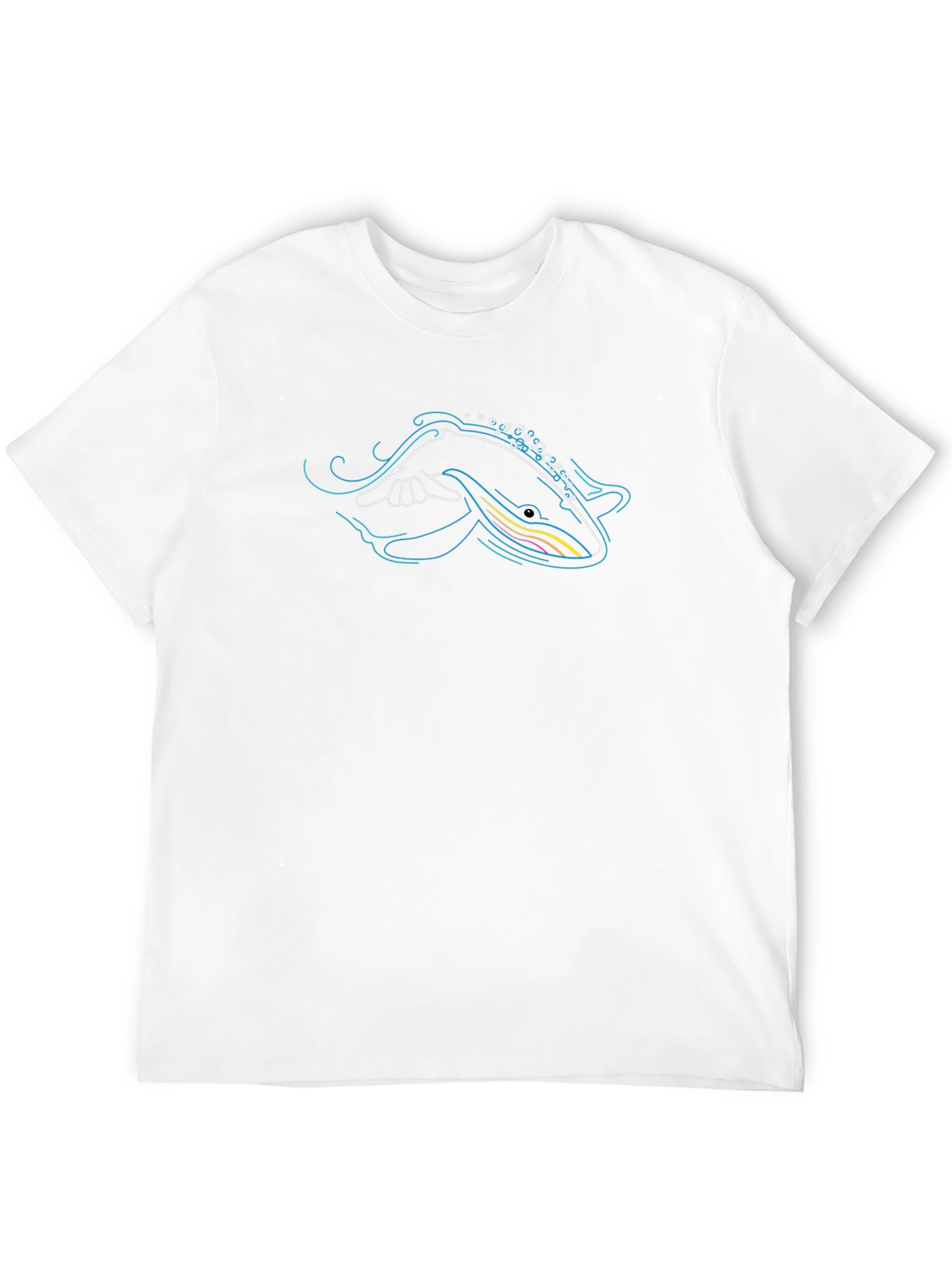 Whale Graphic Tee - Black Casual T-Shirt