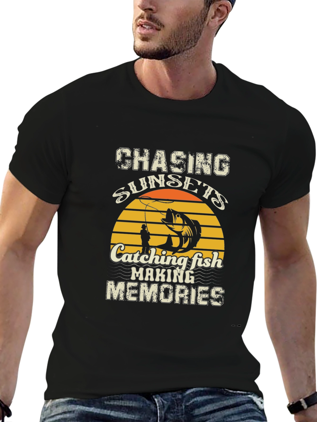 Chasing Sunsets Fishing T-Shirt