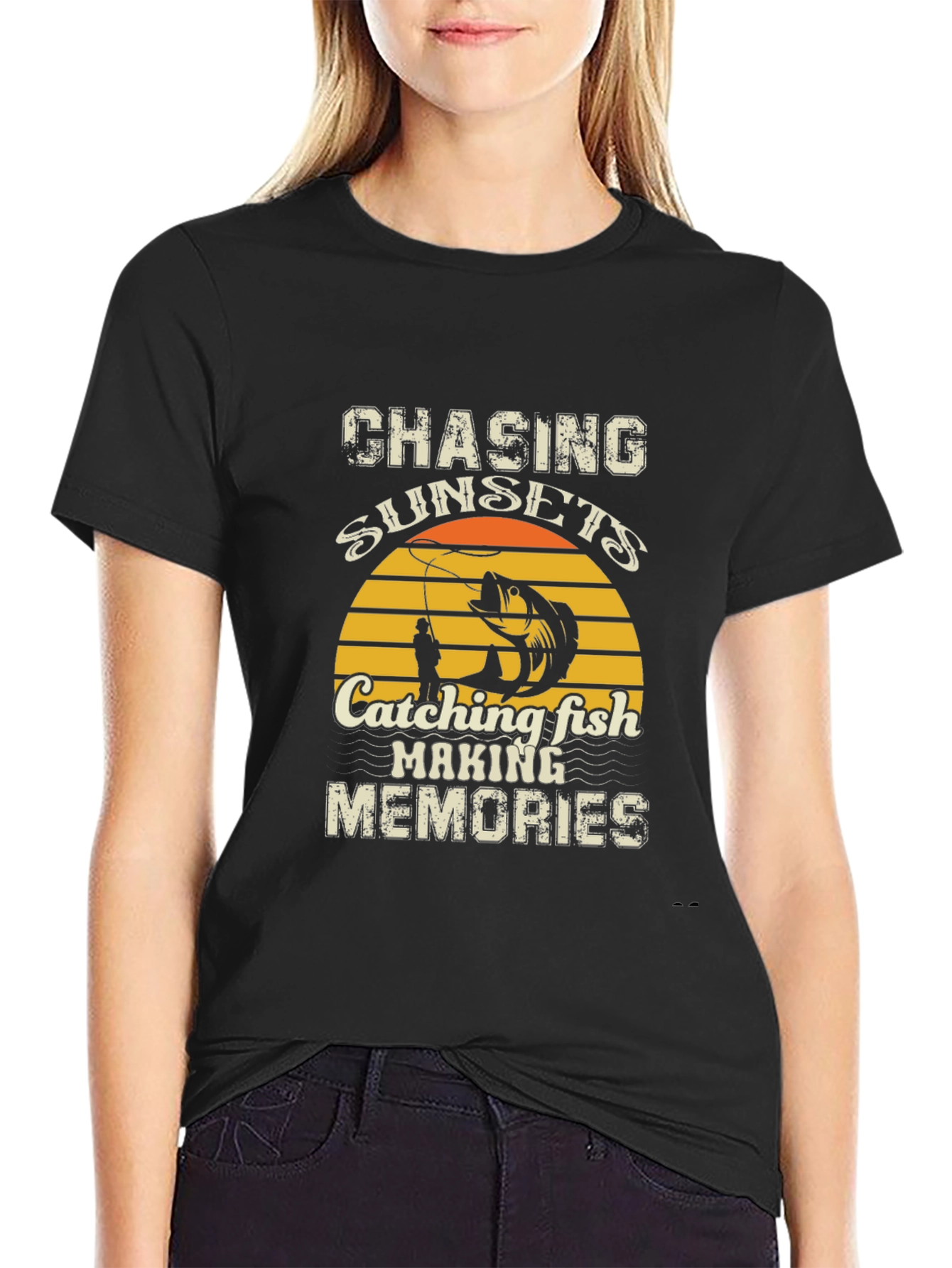 Chasing Sunsets Fishing T-Shirt