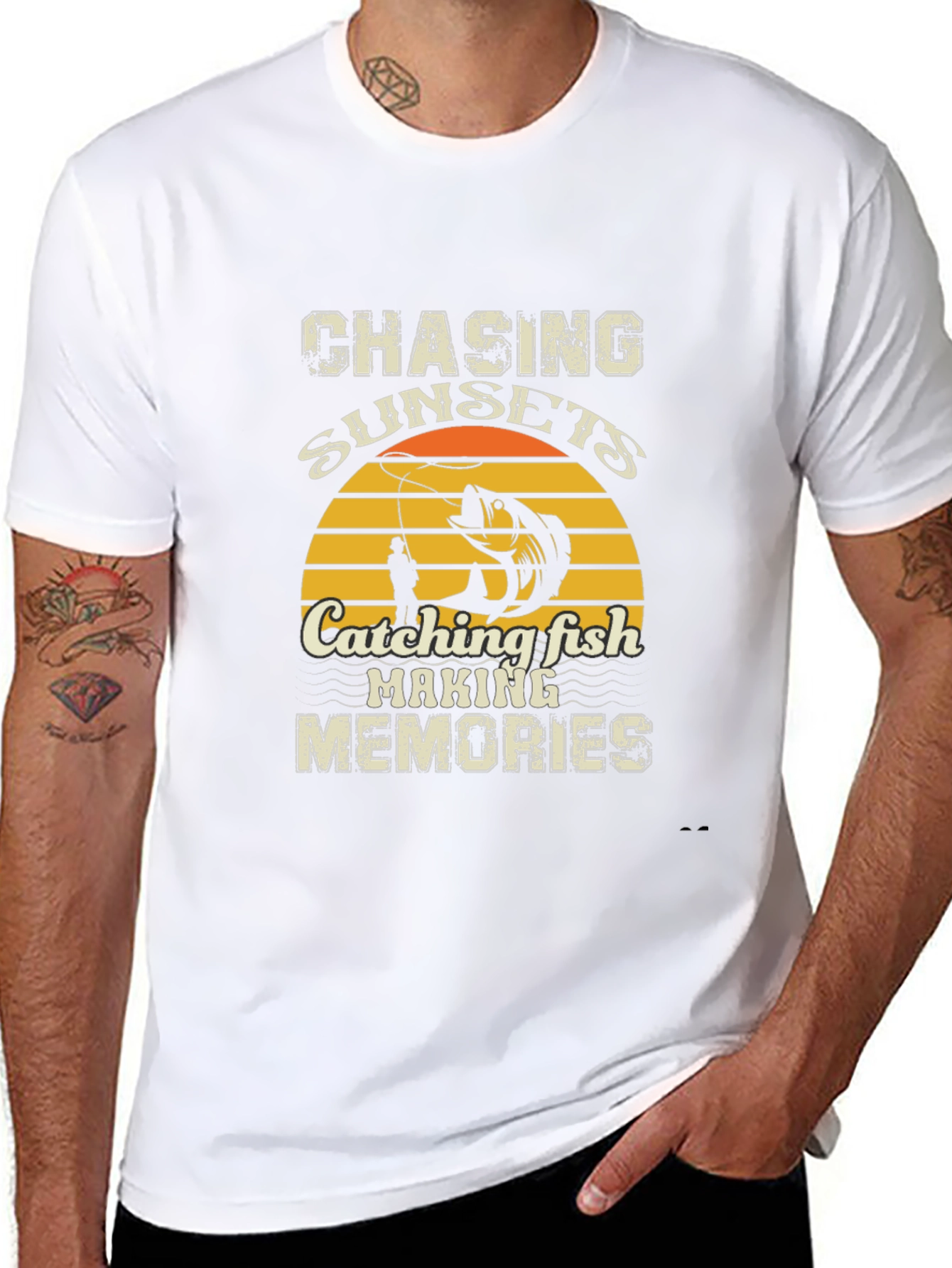 Chasing Sunsets Fishing T-Shirt