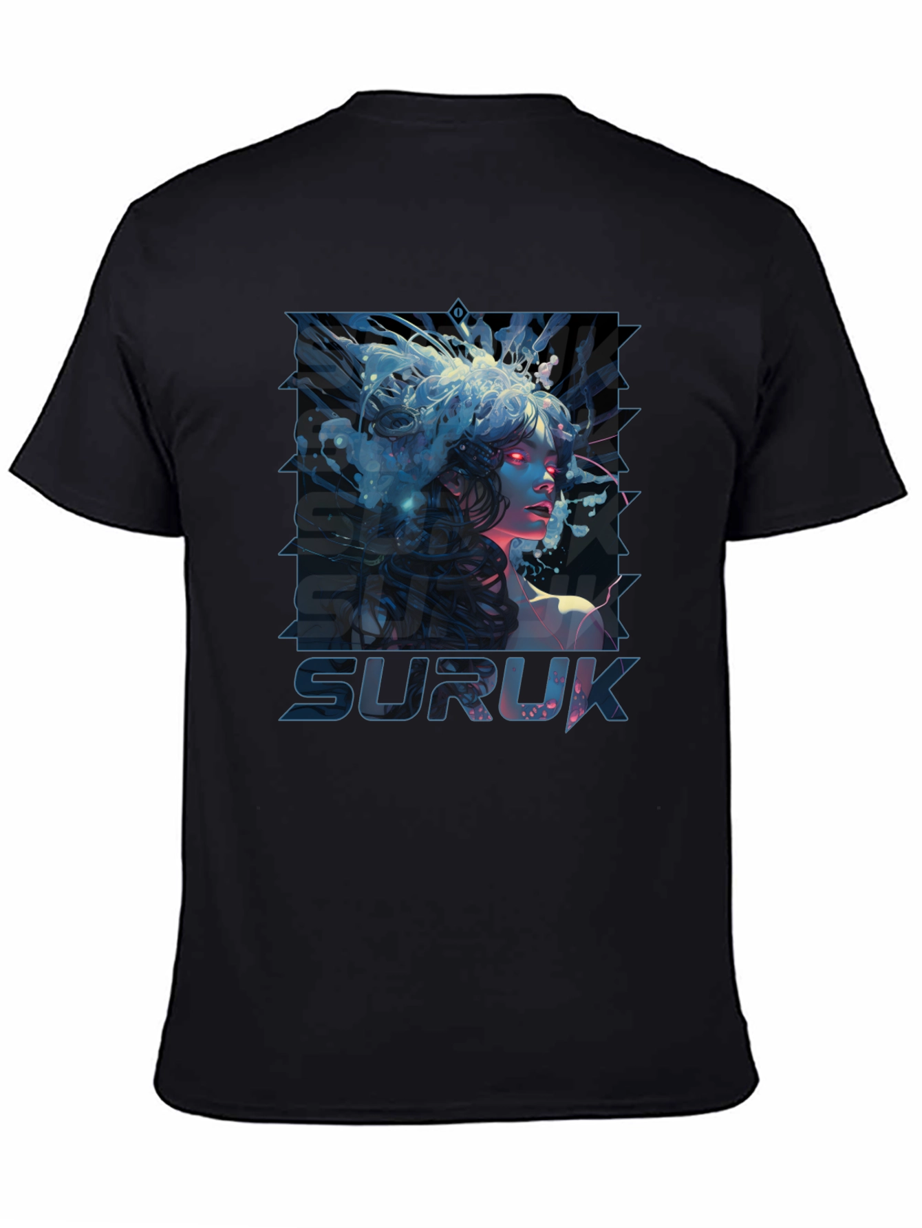 Suruk Graphic Print Black T-Shirt