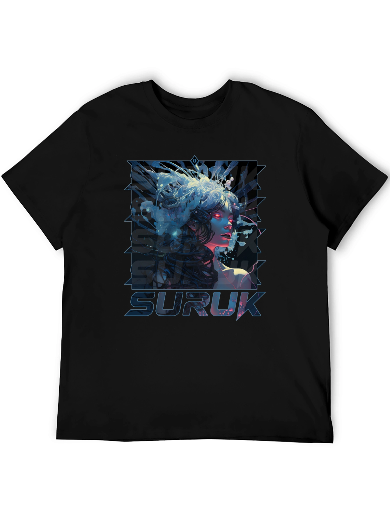 Suruk Graphic Print Black T-Shirt