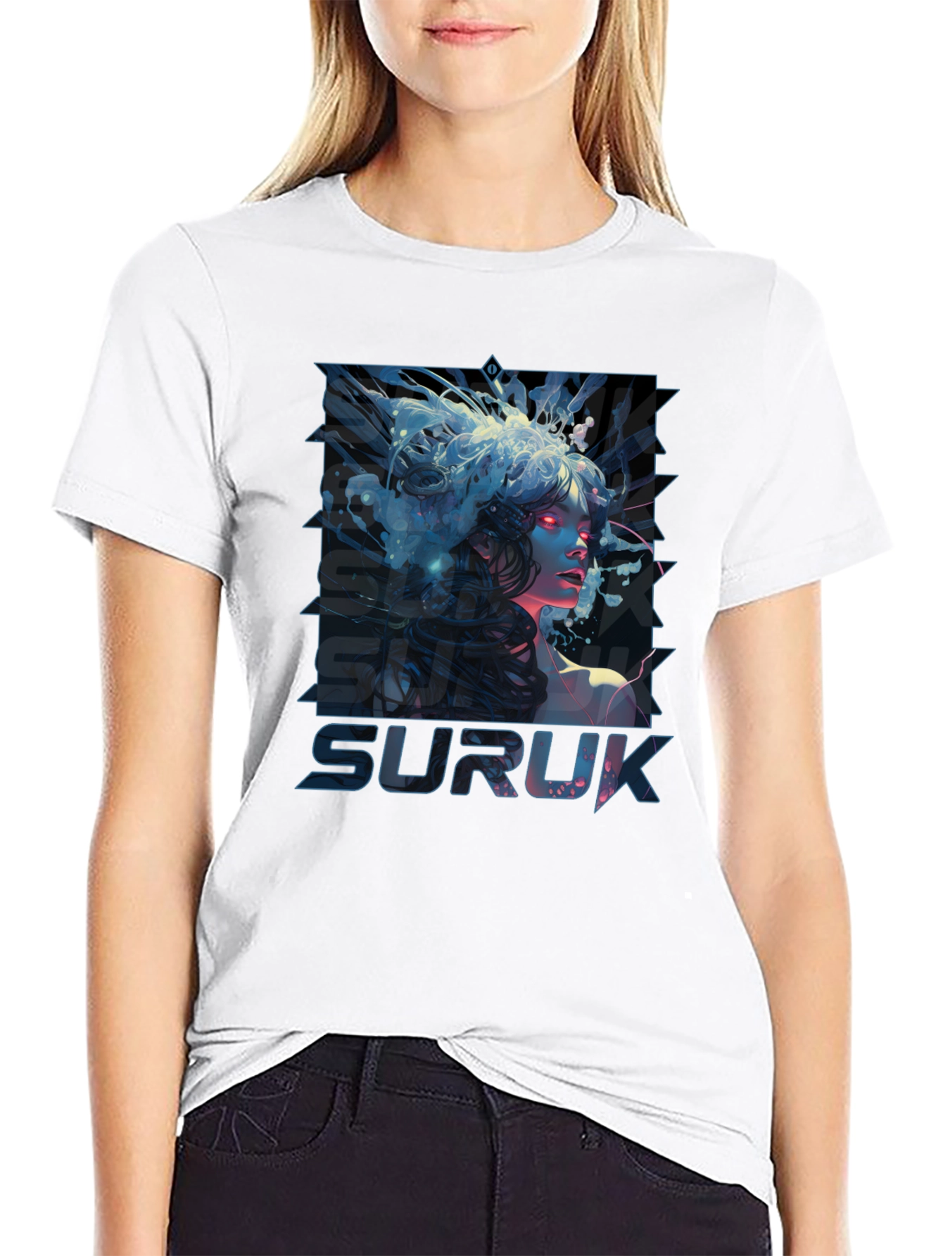 Suruk Graphic Print Black T-Shirt