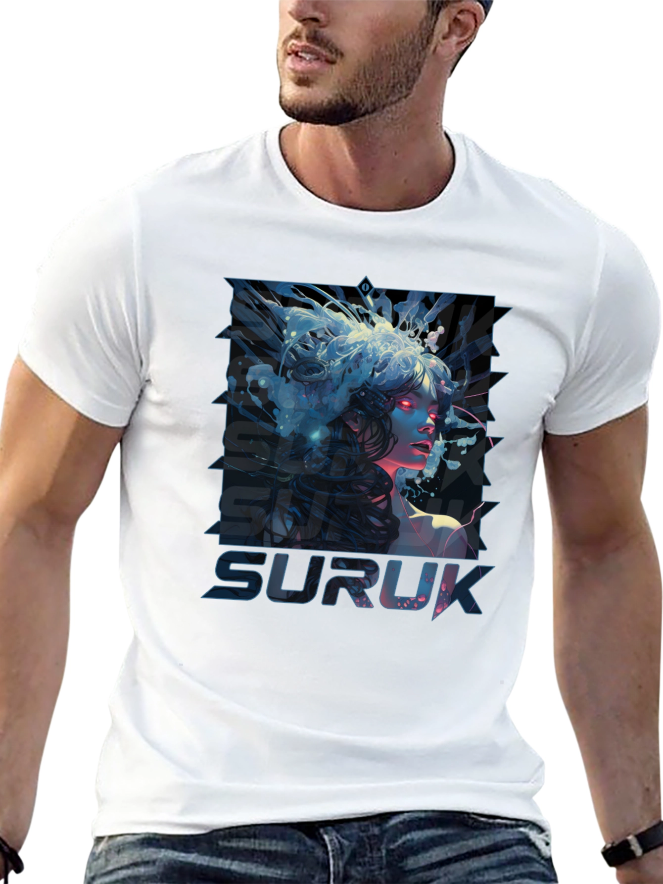 Suruk Graphic Print Black T-Shirt