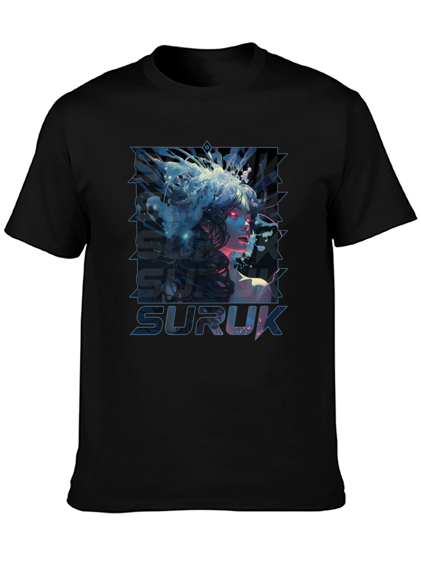Suruk Graphic Print Black T-Shirt
