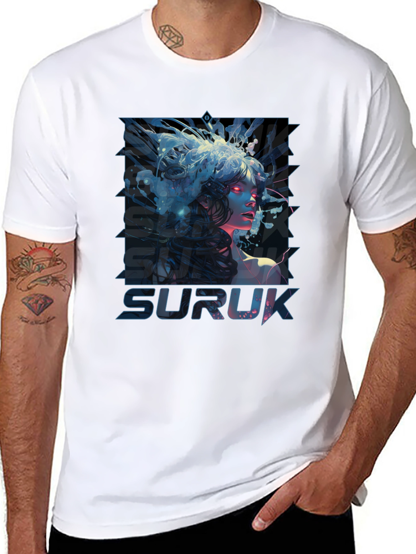 Suruk Graphic Print Black T-Shirt