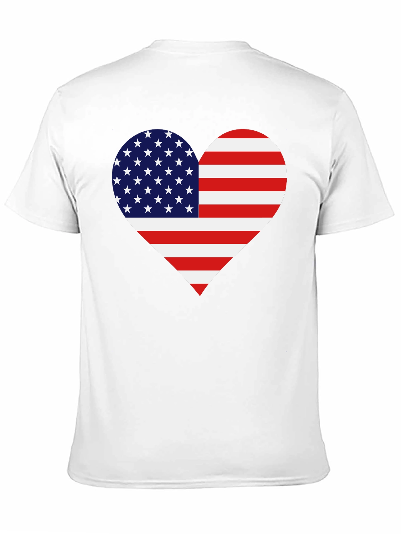 Patriotic American Flag Heart Graphic T-Shirt