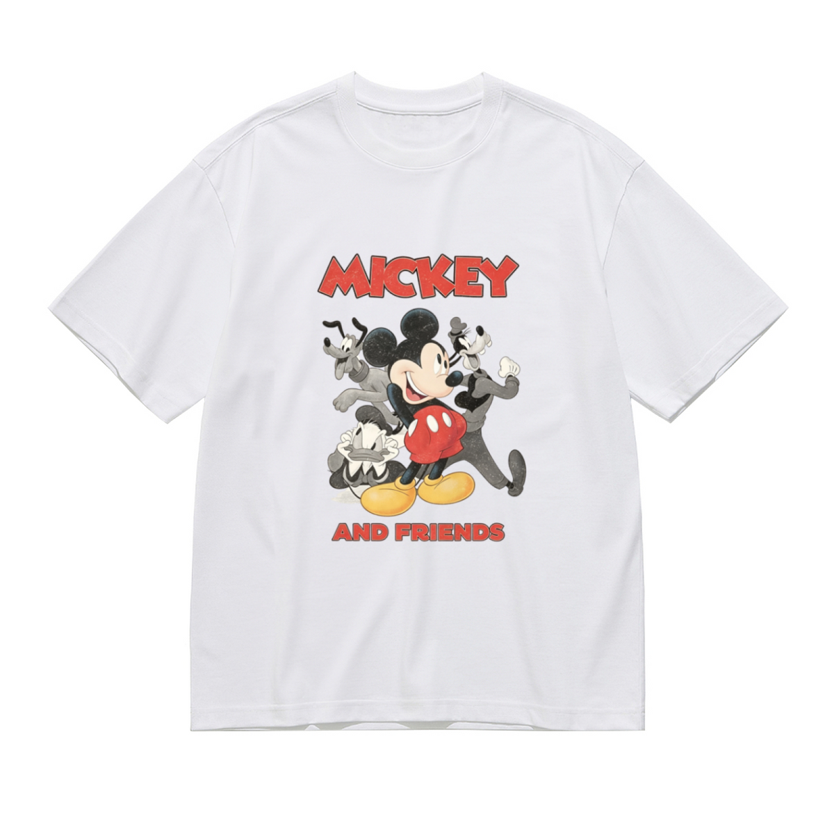 Classic Mickey & Friends Retro Vintage Plus Size Women Casual T?Shirt