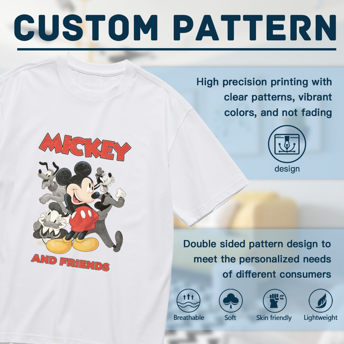 Classic Mickey & Friends Retro Vintage Plus Size Women Casual T?Shirt