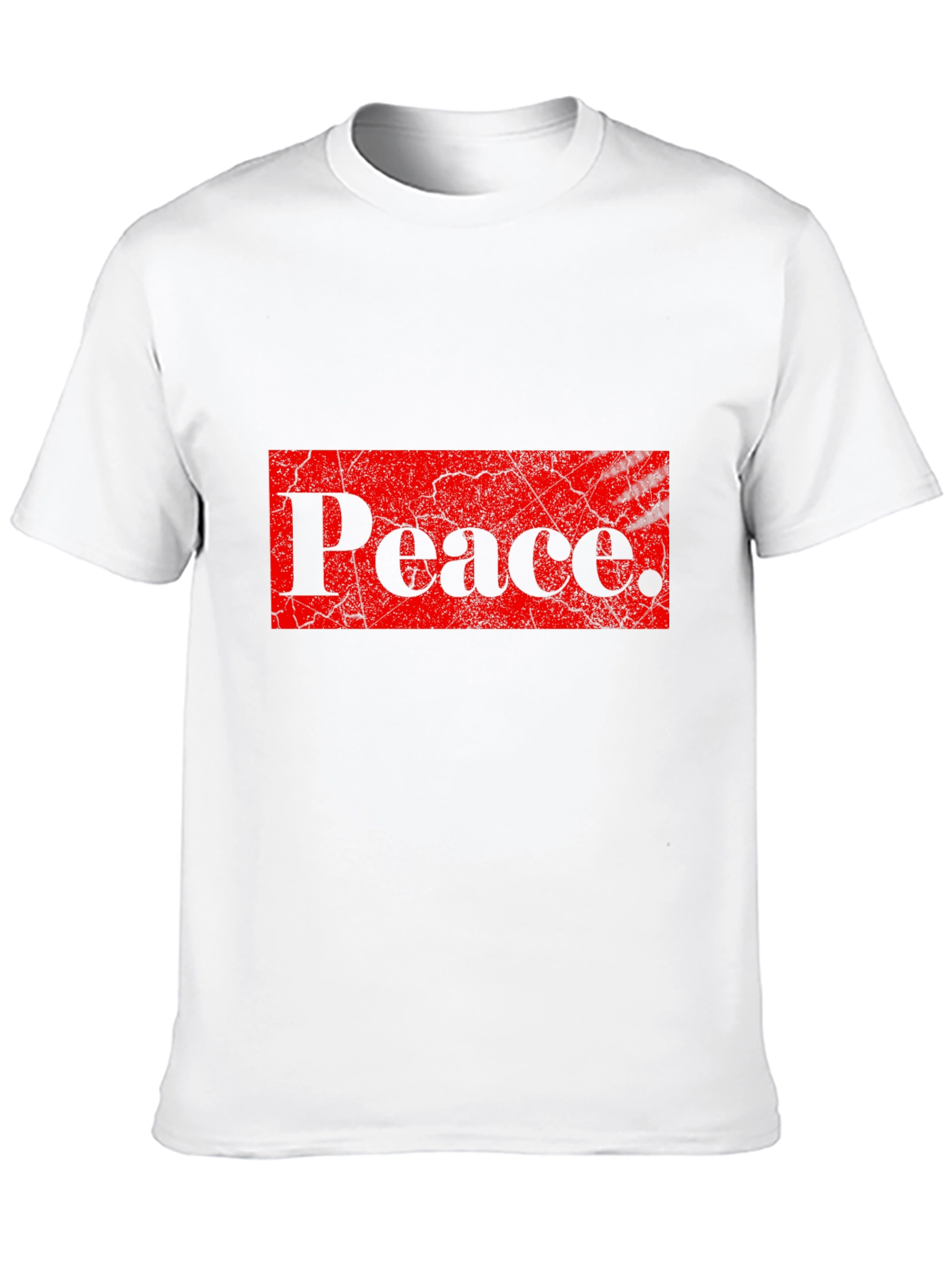 Peace Graphic Print Black T-Shirt
