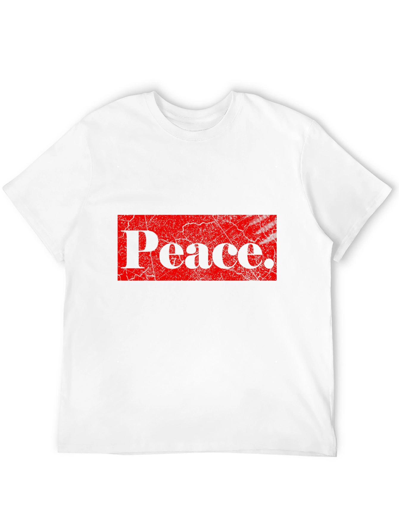Peace Graphic Print Black T-Shirt