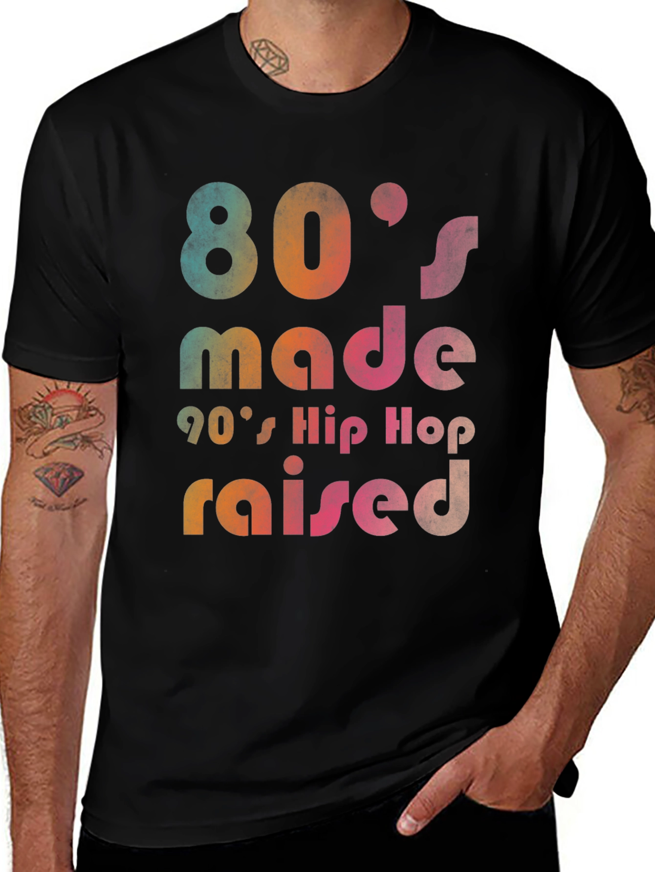 80s Made 90s Hip Hop Raised Graphic T-Shirt