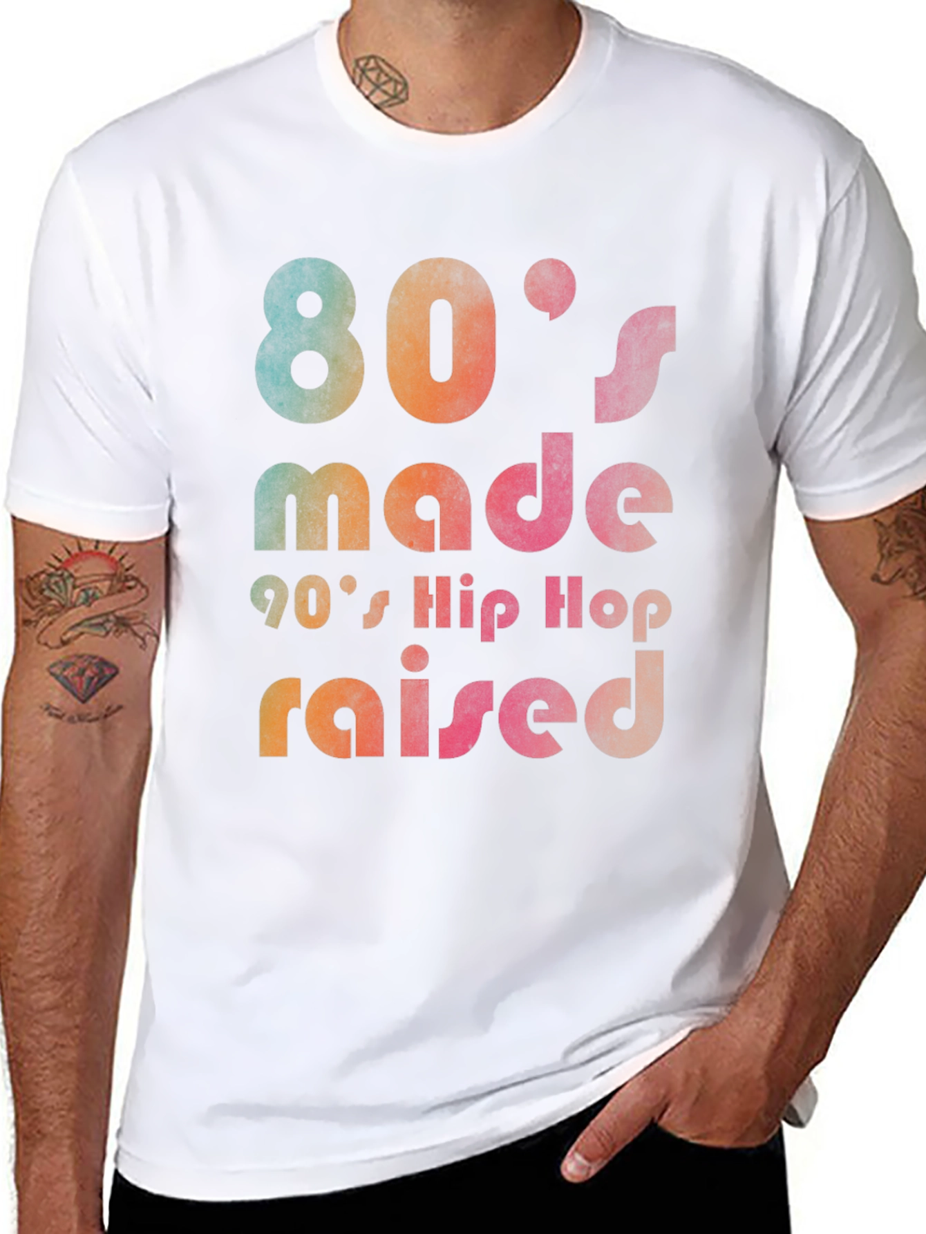 80s Made 90s Hip Hop Raised Graphic T-Shirt
