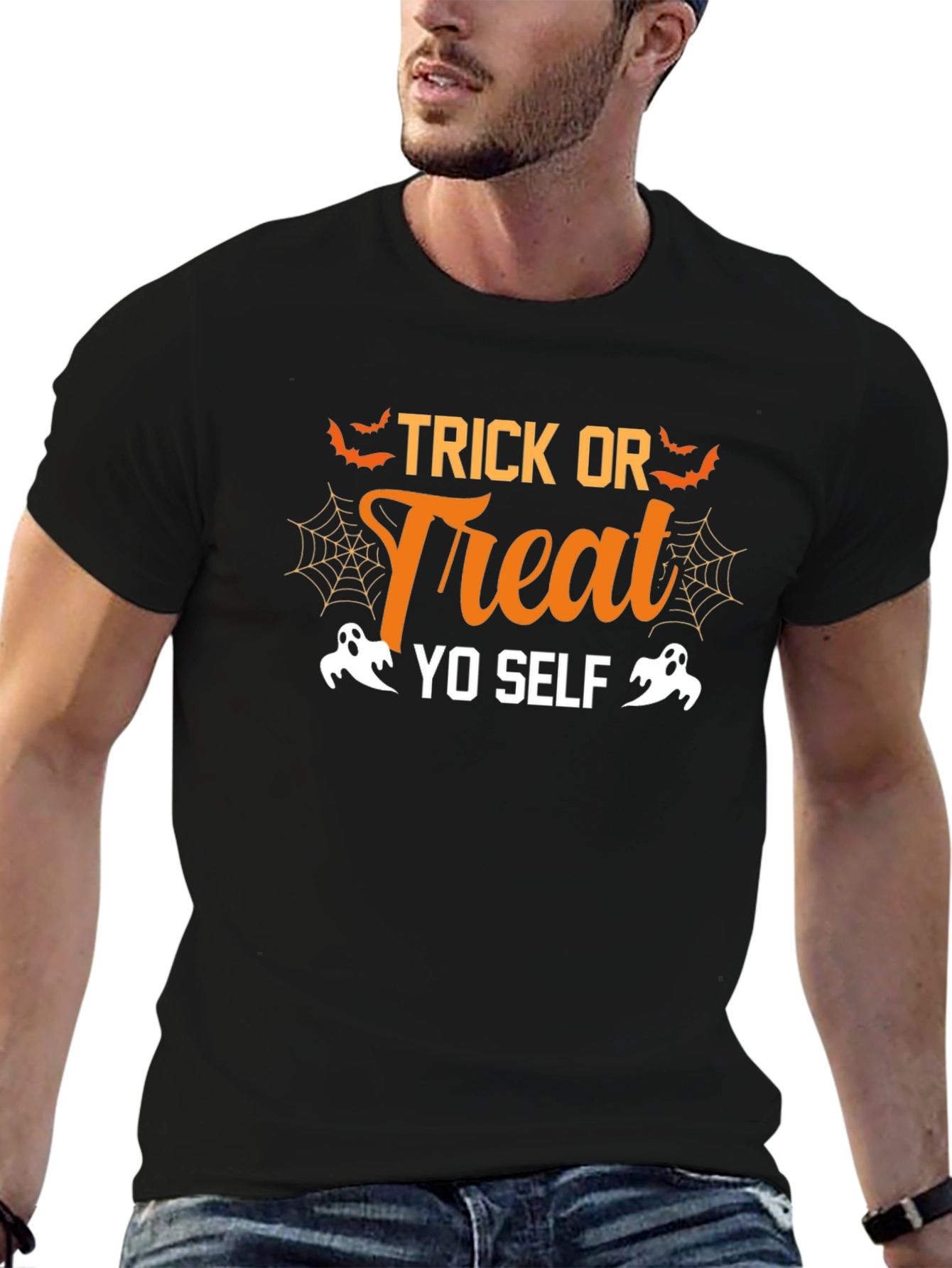 Trick Or Treat Yo Self Halloween Graphic Tee