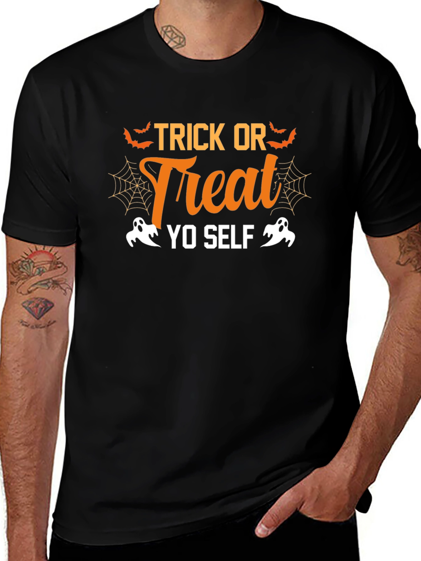 Trick Or Treat Yo Self Halloween Graphic Tee