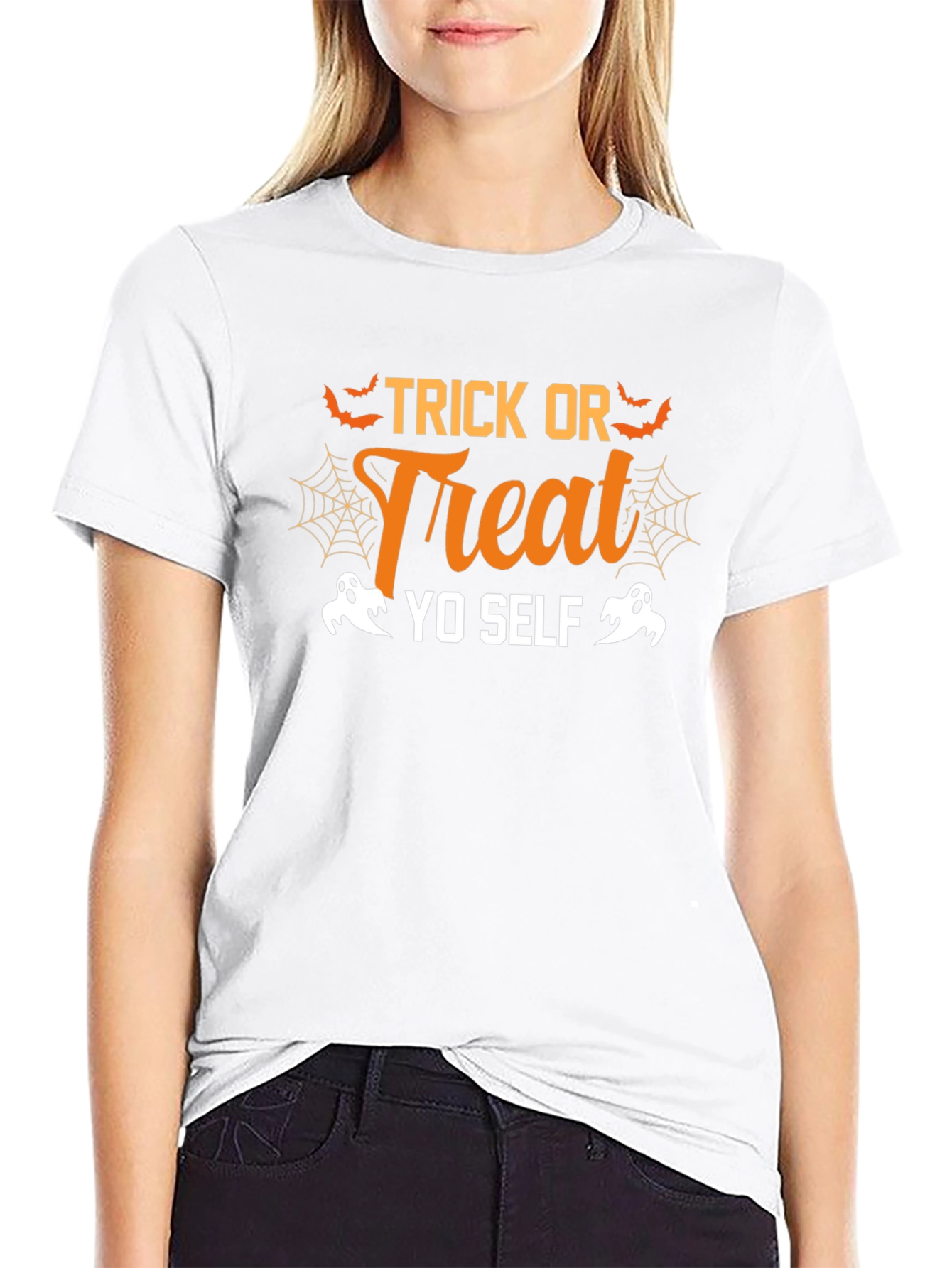 Trick Or Treat Yo Self Halloween Graphic Tee
