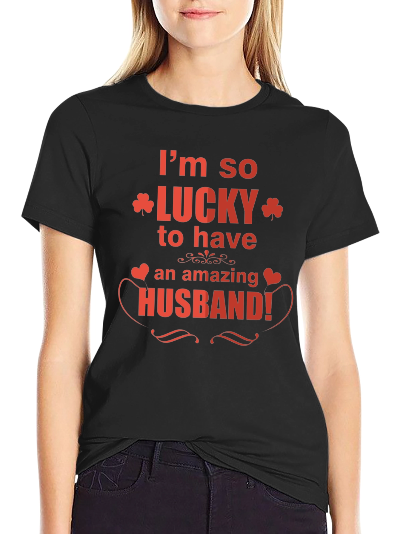 Lucky Husband Graphic Tee - Novelty T-Shirt