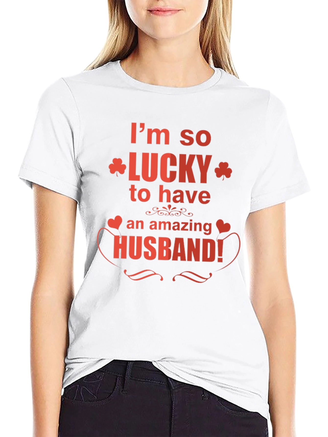 Lucky Husband Graphic Tee - Novelty T-Shirt