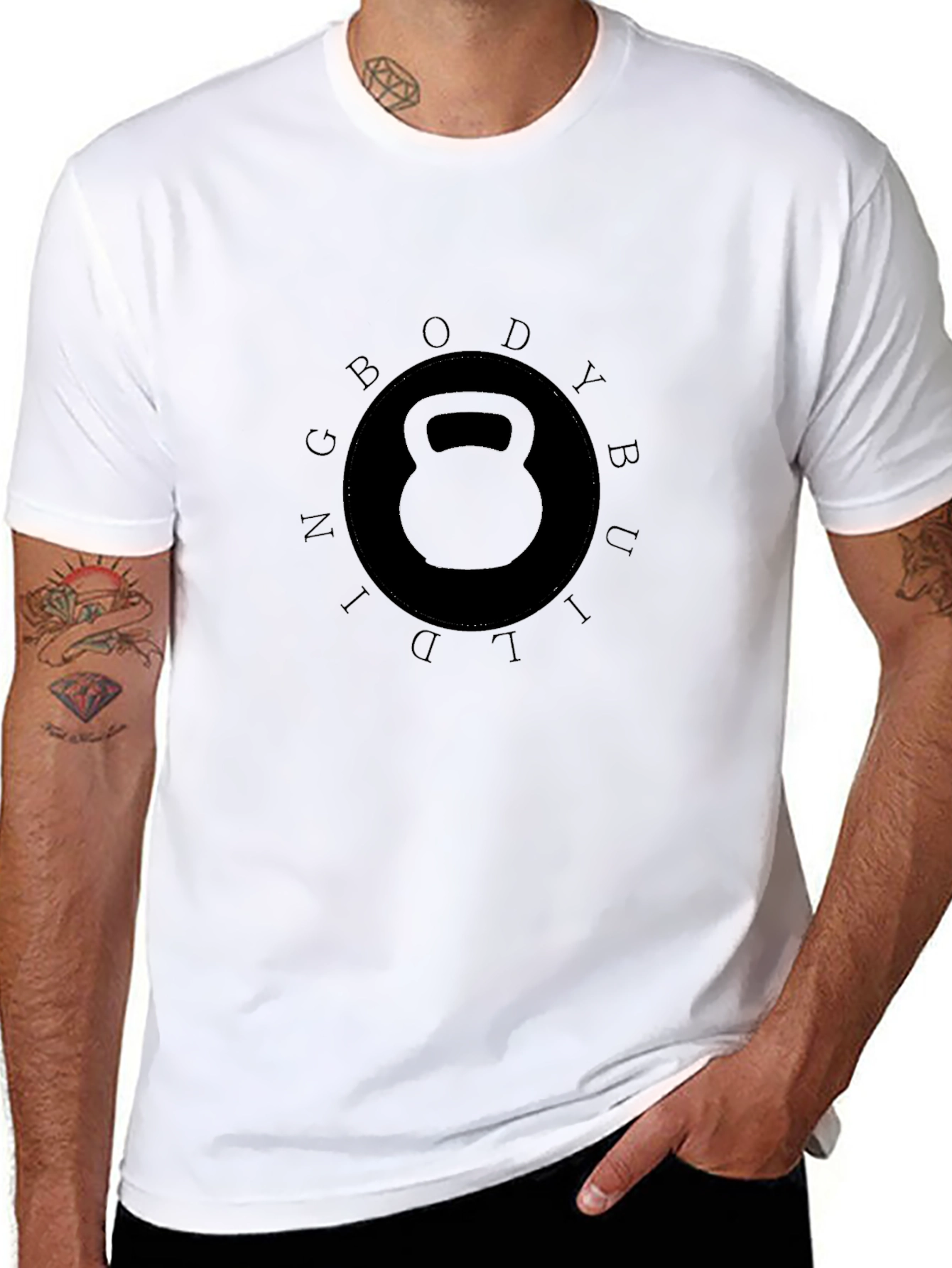 Bodybuilding Kettlebell Graphic T-Shirt