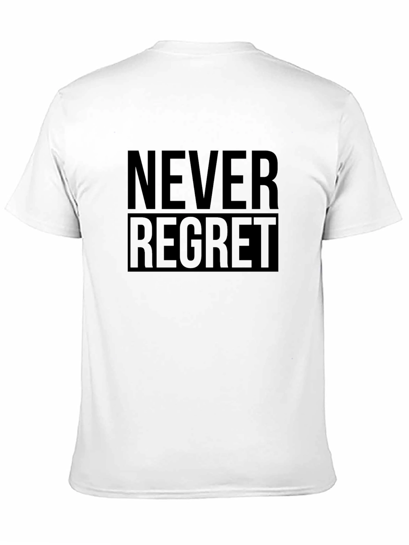 Never Regret Black T-Shirt - Inspiring Graphic Tee