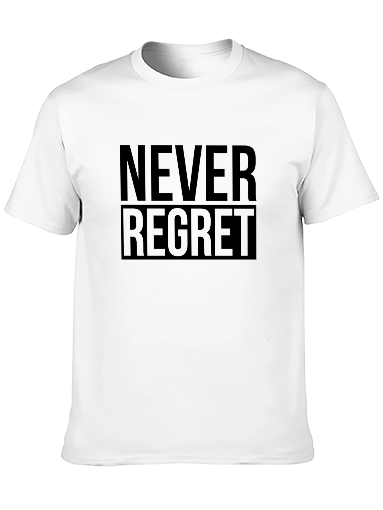 Never Regret Black T-Shirt - Inspiring Graphic Tee