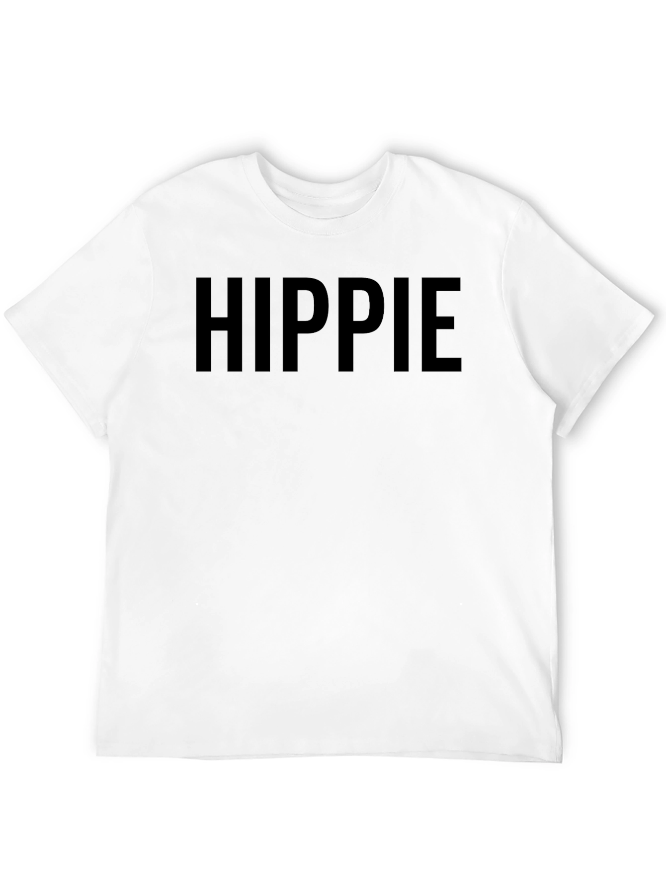 Hippie Graphic Tee - Classic Black Cotton T-Shirt
