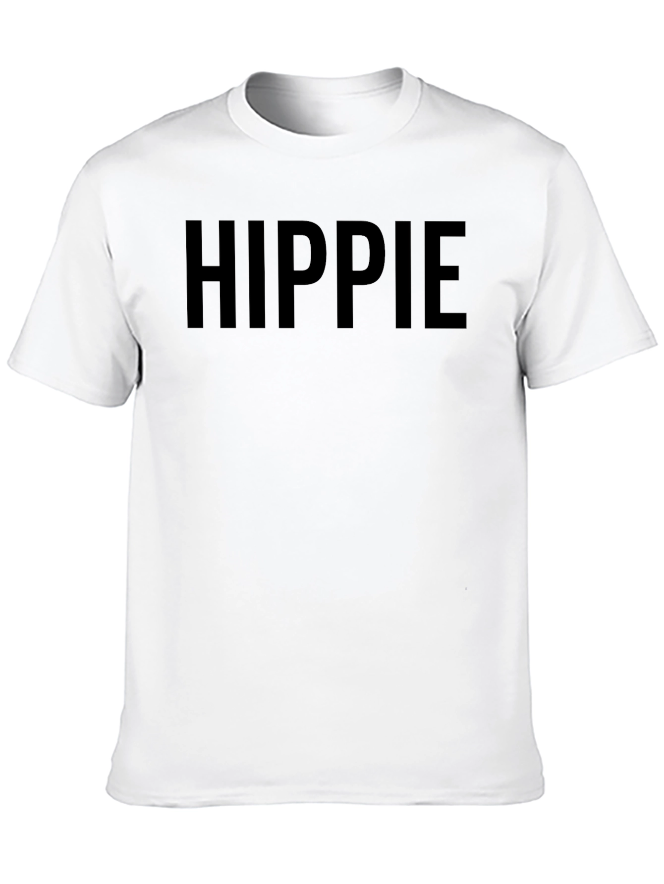 Hippie Graphic Tee - Classic Black Cotton T-Shirt