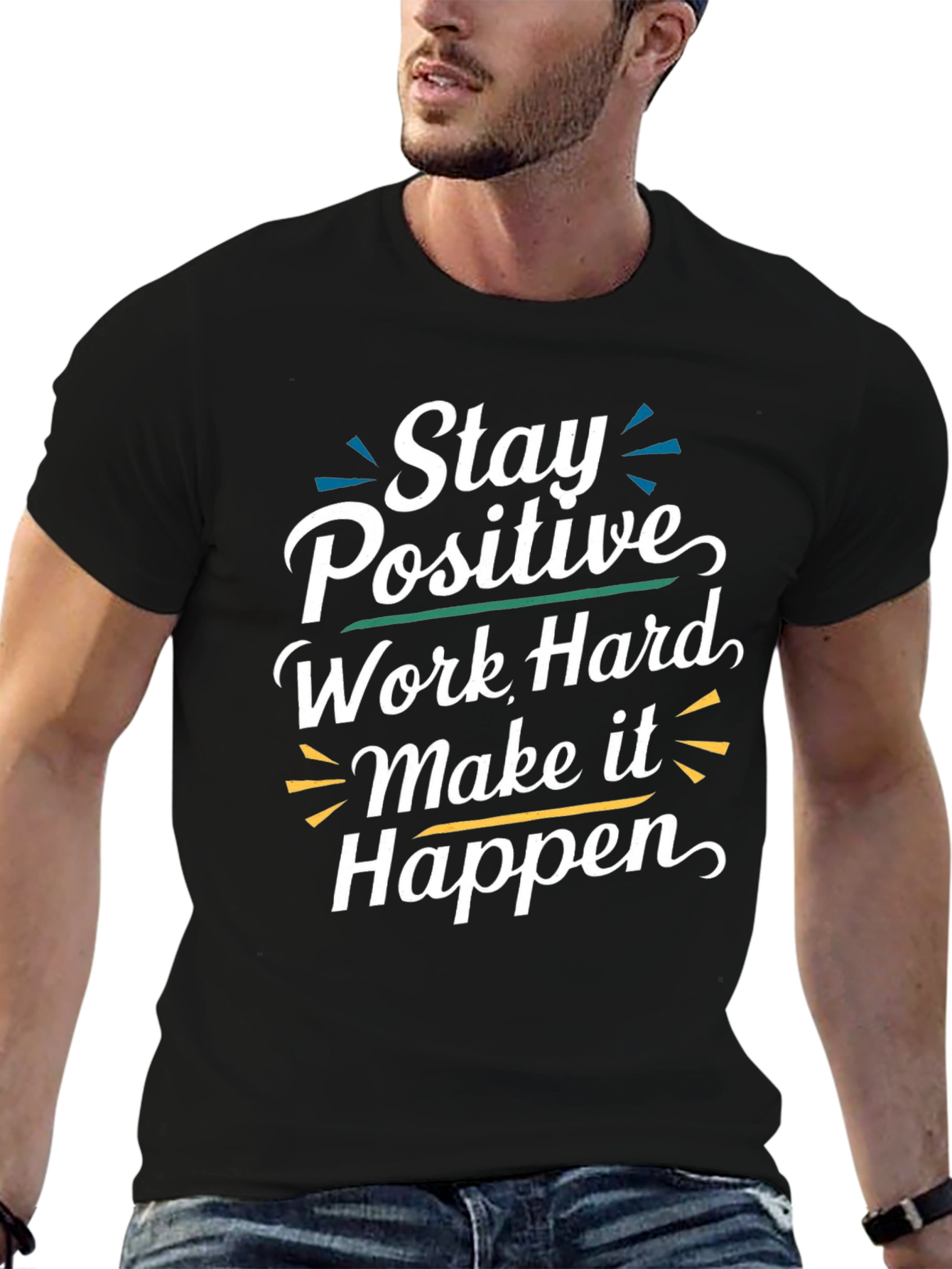 Stay Positive T-Shirt - Motivational Graphic Tee