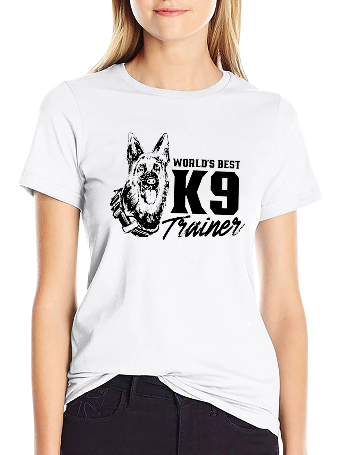 Worlds Best K9 Trainer Dog Graphic T-Shirt