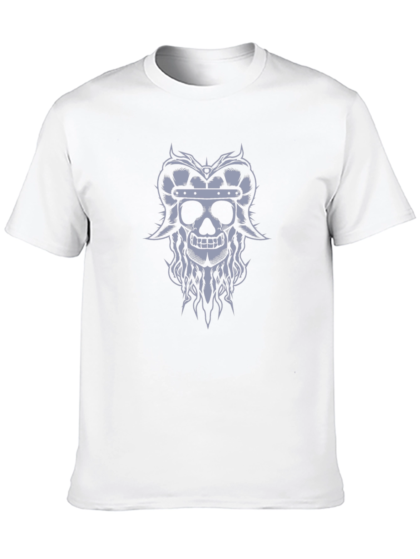 Viking Skull Graphic Tee - Black T-Shirt