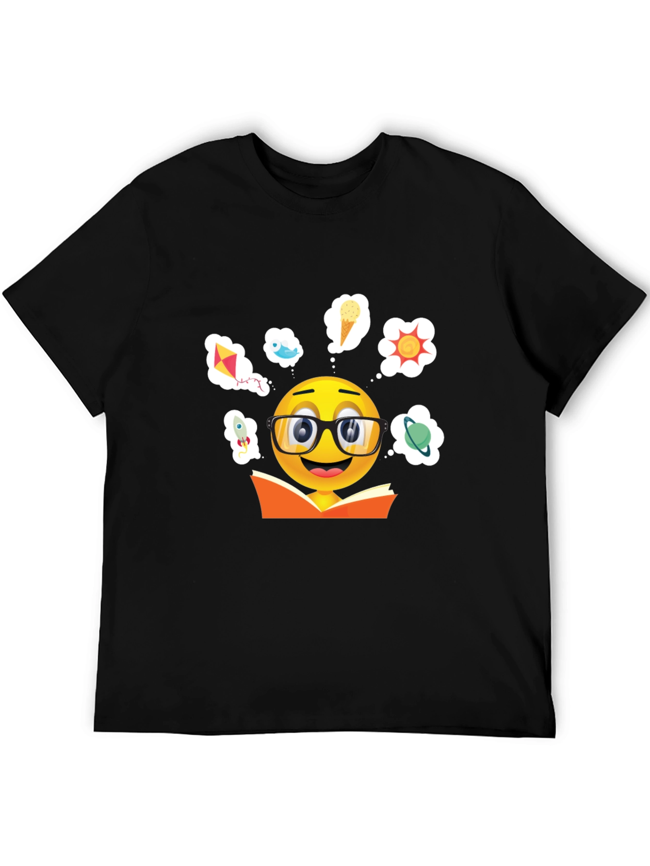 Bookworm Emoji Graphic T-Shirt