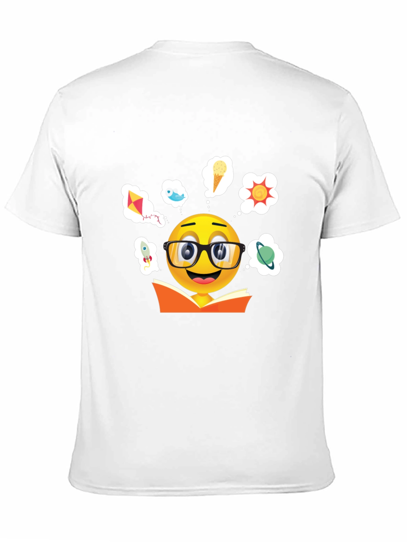 Bookworm Emoji Graphic T-Shirt