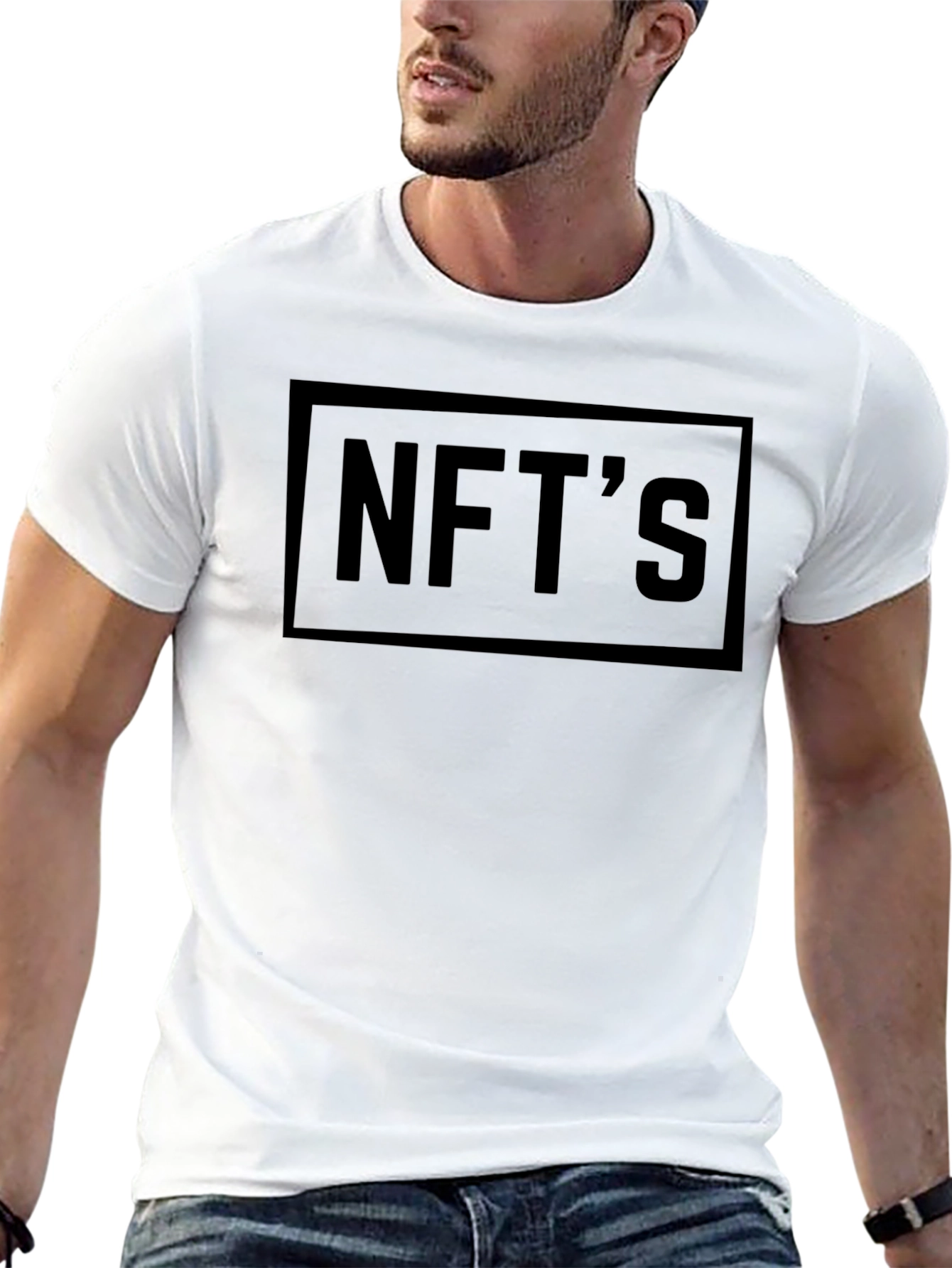 Mens Black NFTs Graphic T-Shirt