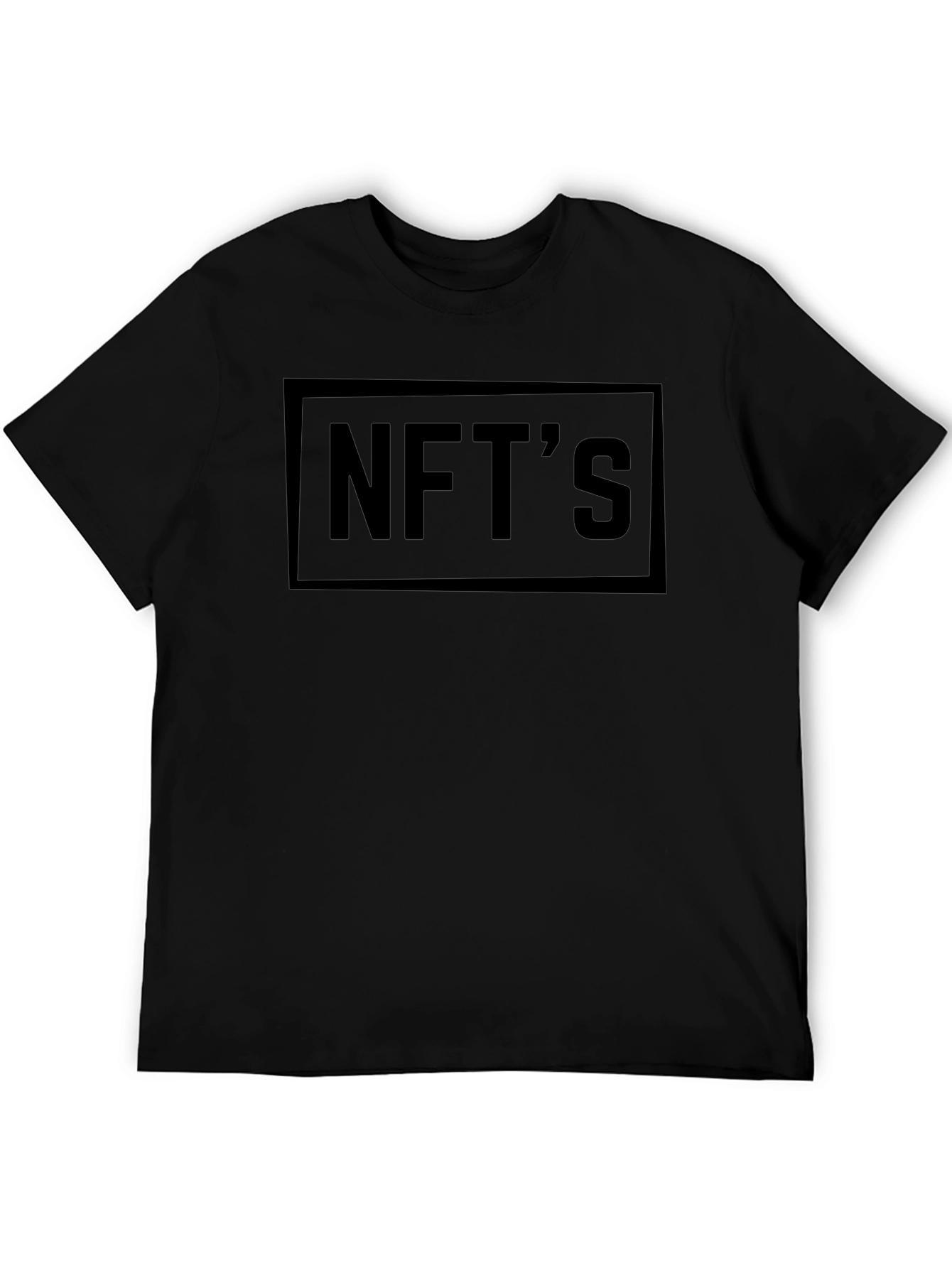 Mens Black NFTs Graphic T-Shirt