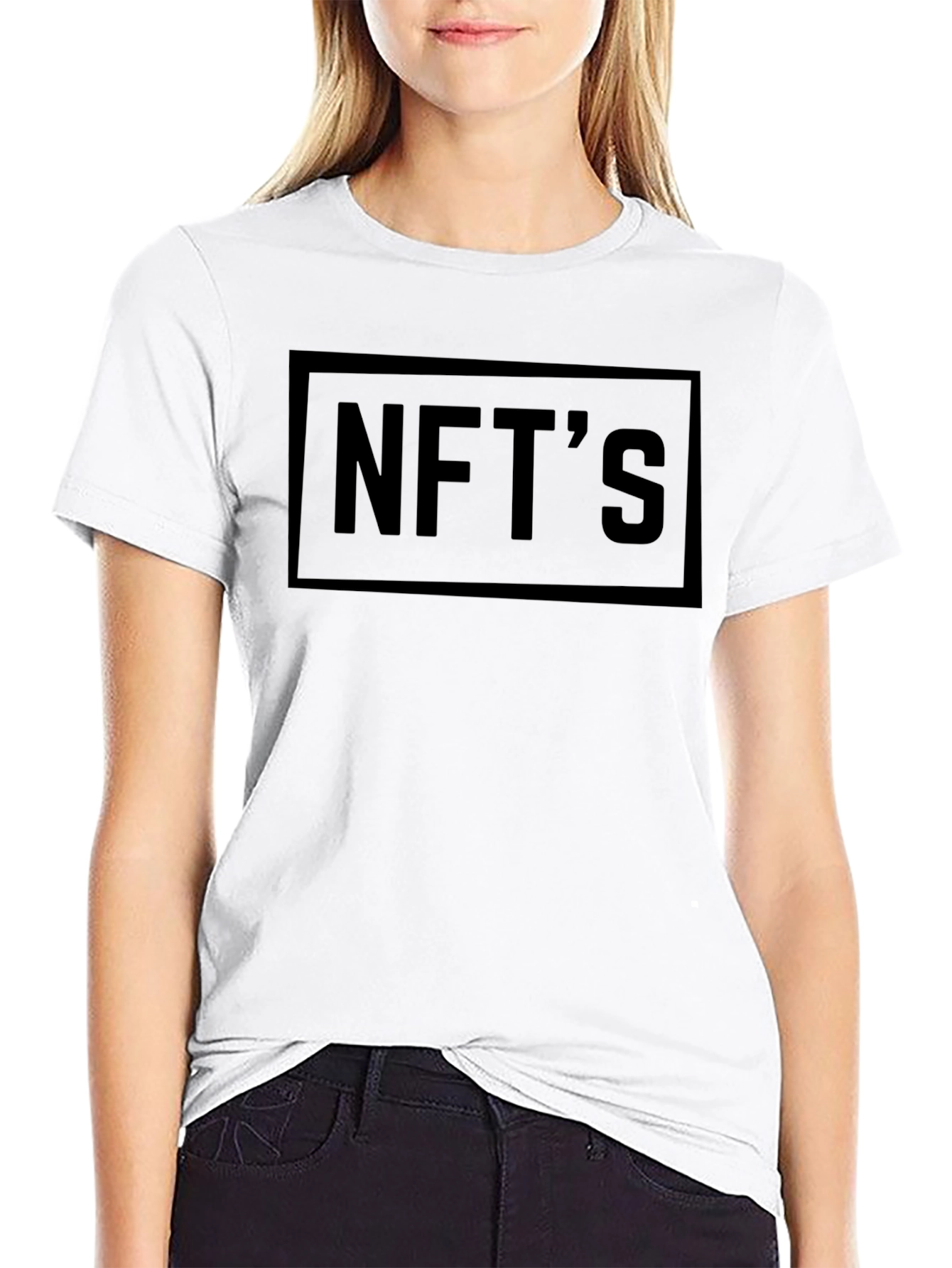 Mens Black NFTs Graphic T-Shirt