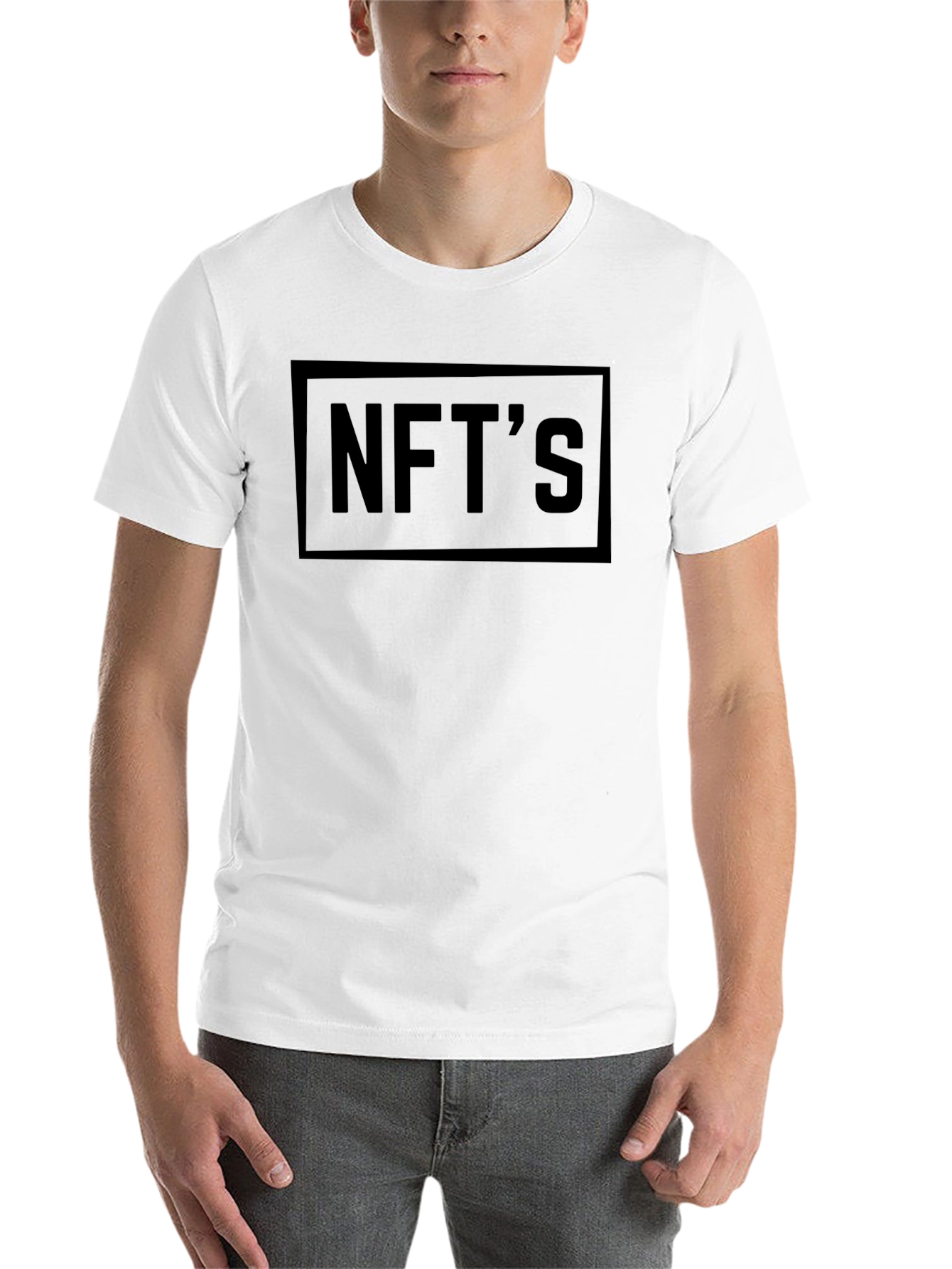 Mens Black NFTs Graphic T-Shirt