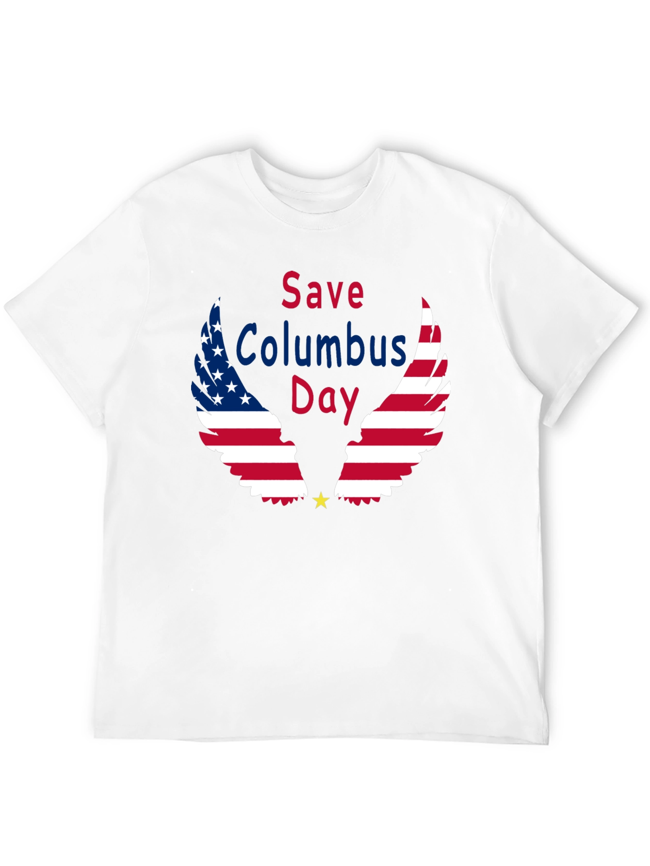 Save Columbus Day T-Shirt Patriotic American Flag