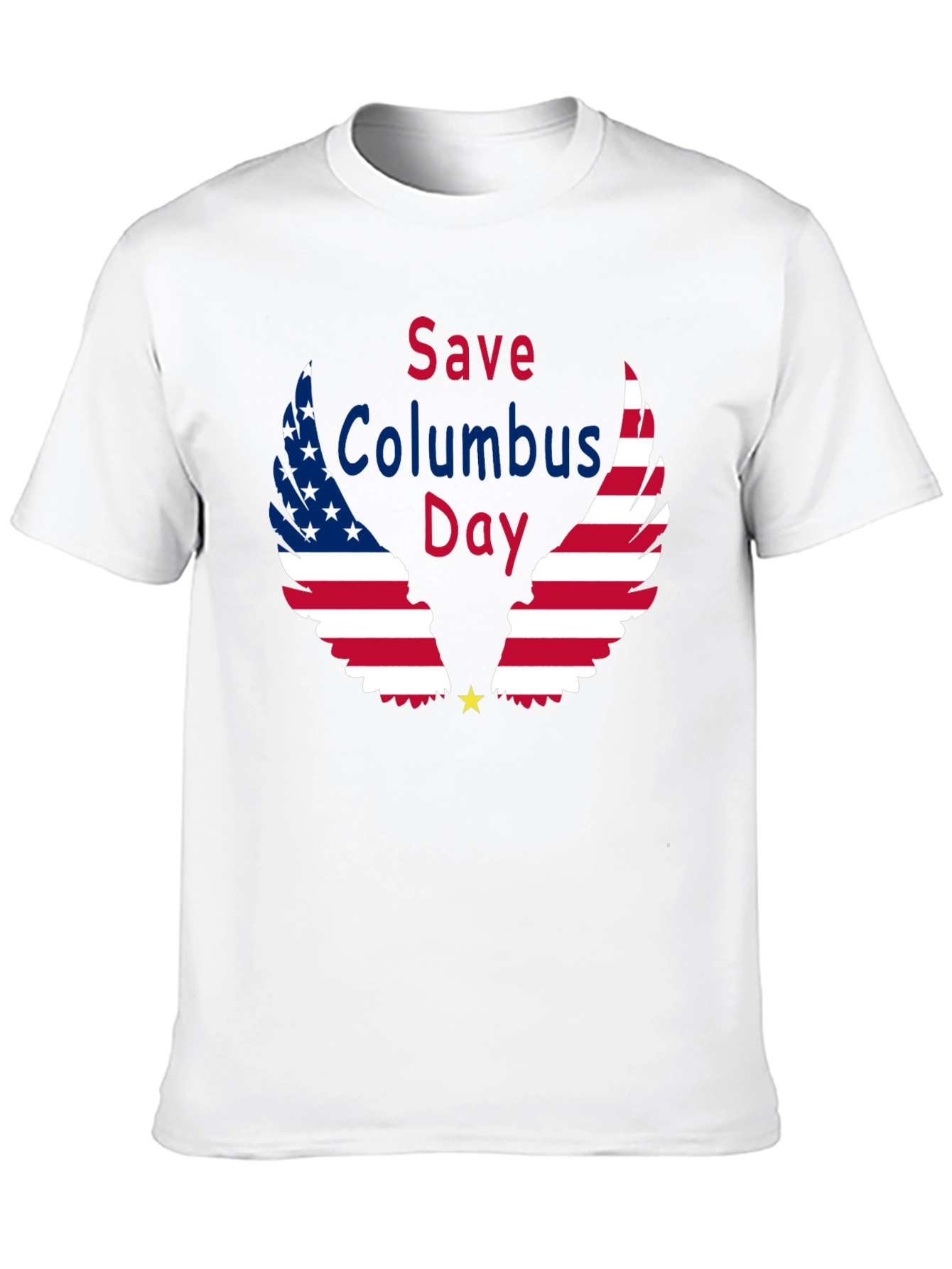 Save Columbus Day T-Shirt Patriotic American Flag