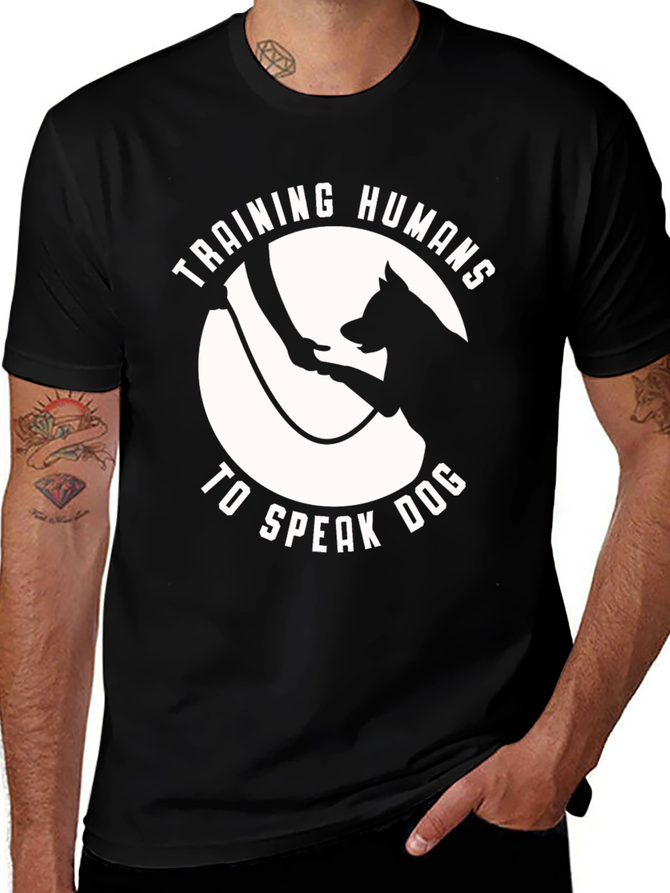 Training Humans to Speak Dog T-Shirt - Black